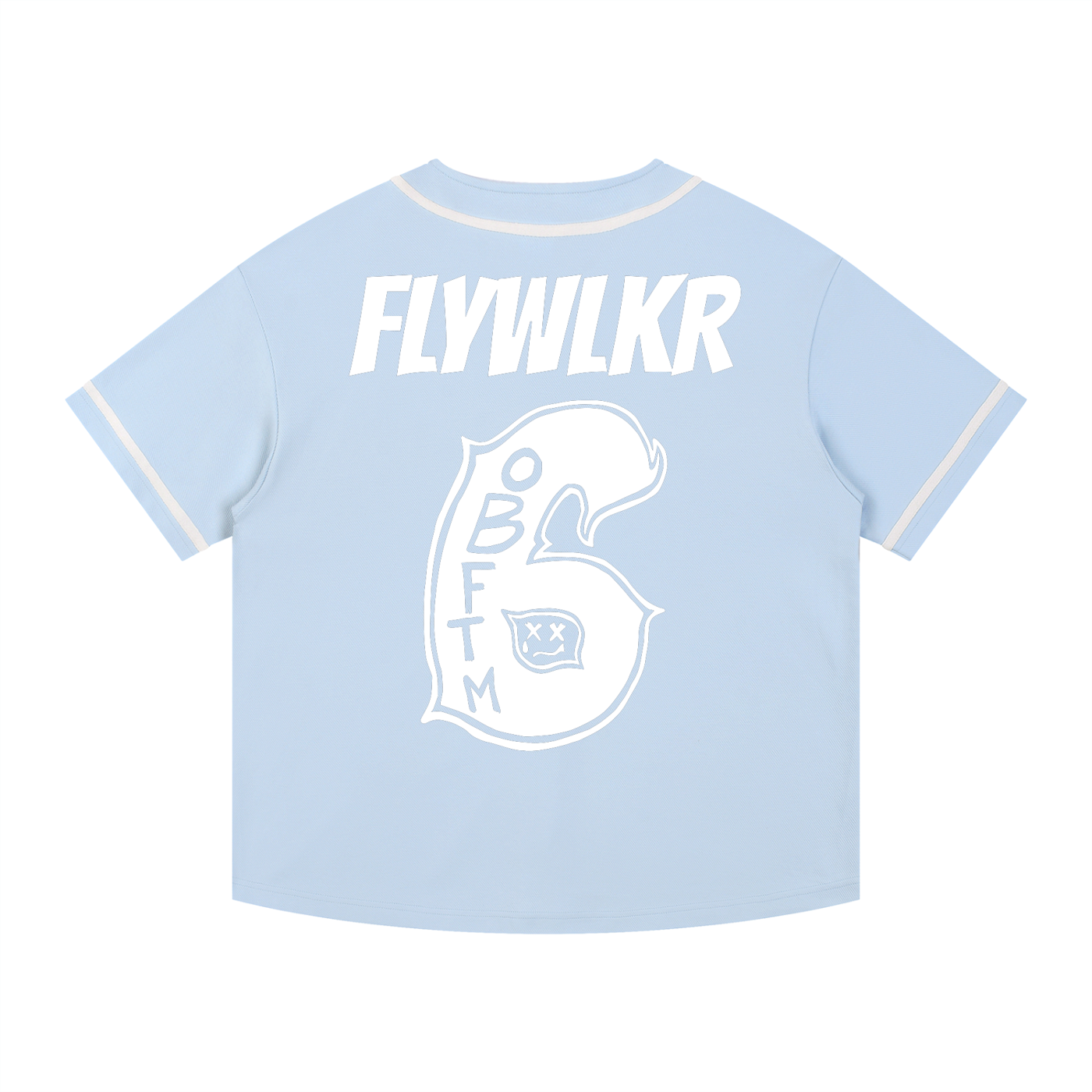FLYWLKR "BREDY LANE SOCIAL CLUB" Contrast Piped Button-Up Jersey