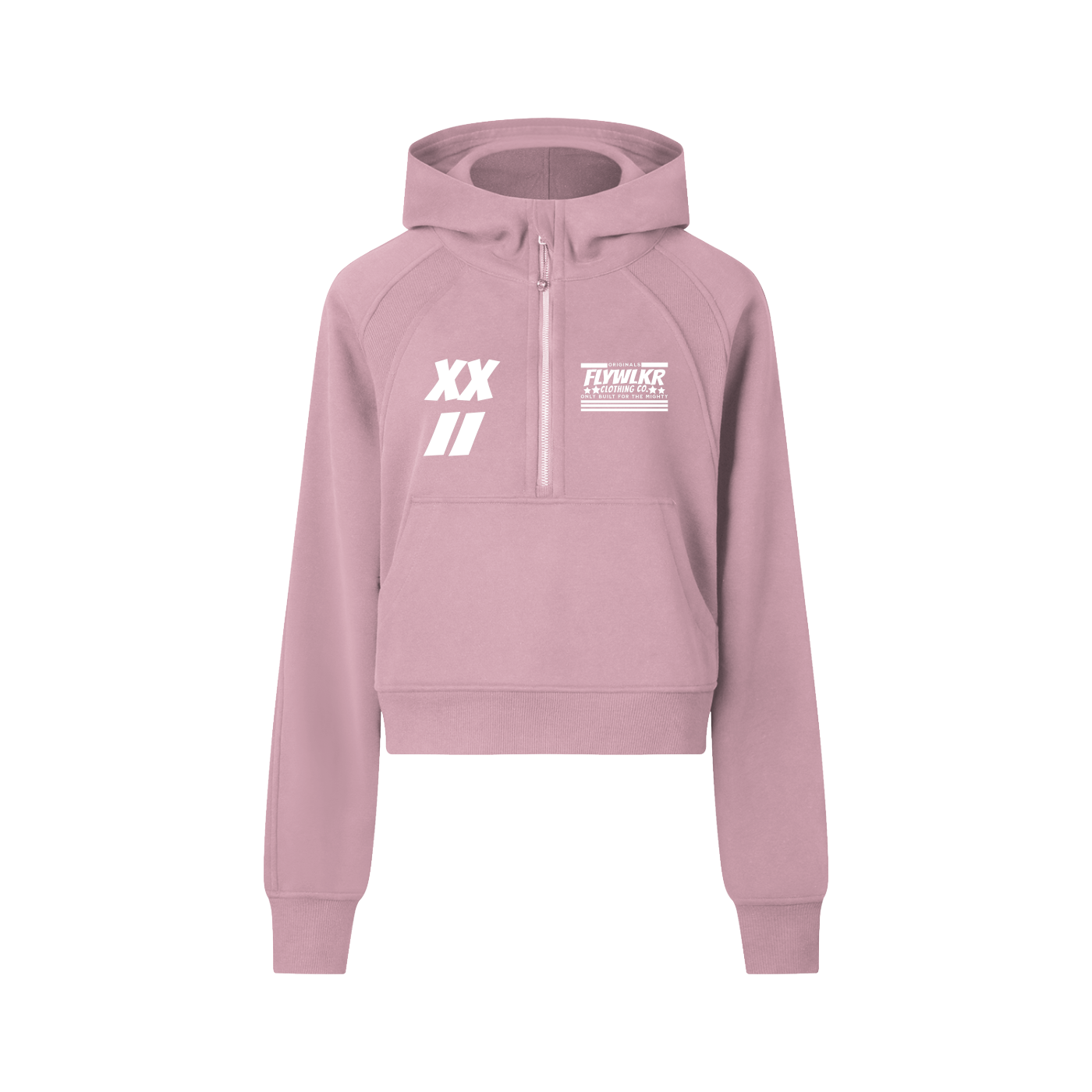 FLYWLKR "ORIGINALS" Cropped Half-Zip Hoodie