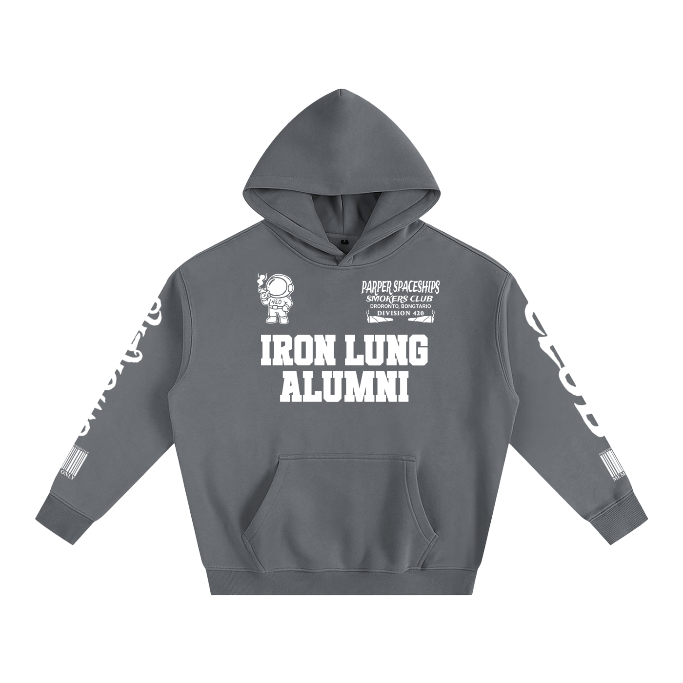 FLYWLKR "PAPER SPACESHIPS SMOKERS CLUB" Oversize Fleeced Hoodie
