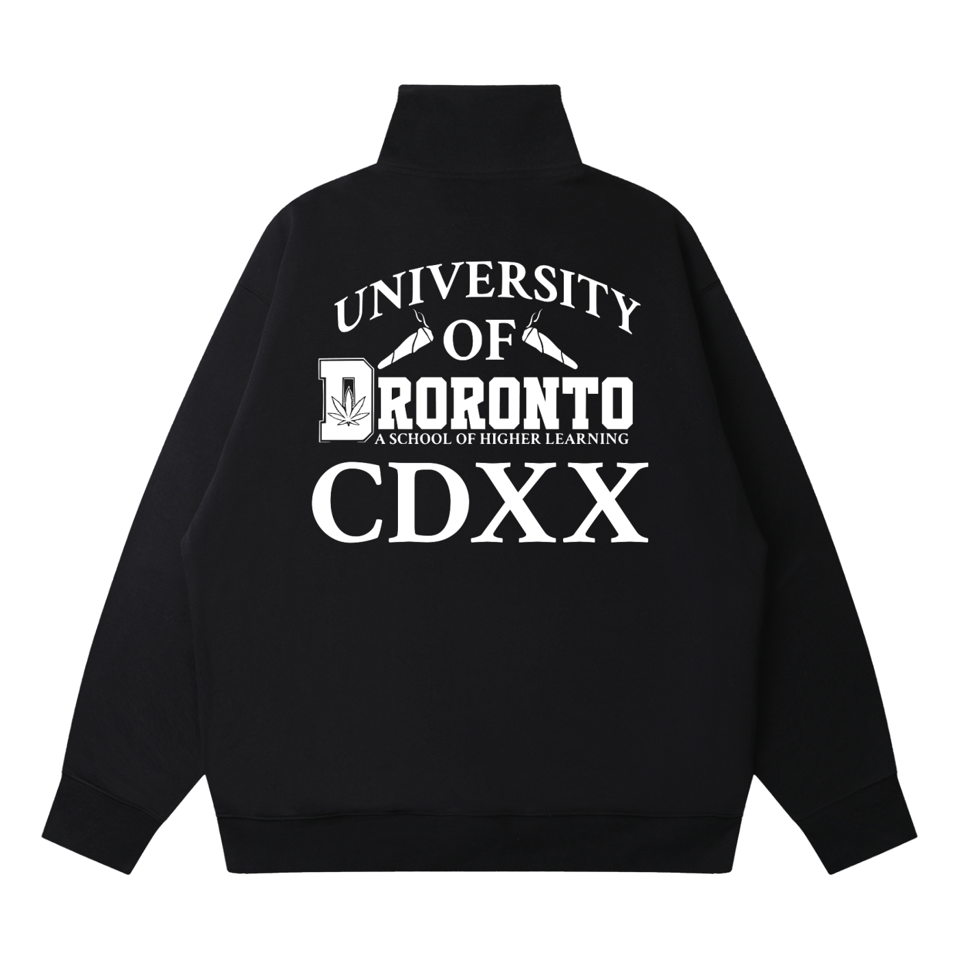 FLYWLKR "THE HIGH CLASS" Quarter-Zip Drop Shoulder Sweatshirt