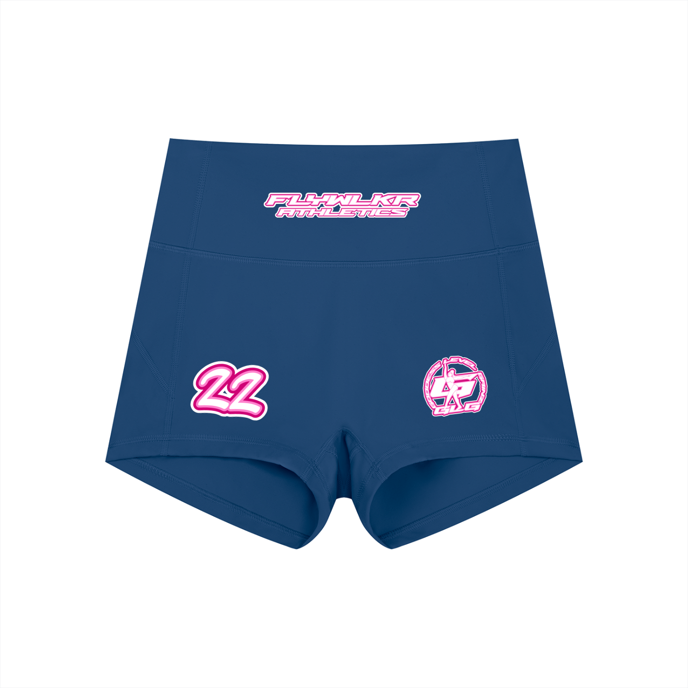 FLYWLKR "GLG" Women’s High-Waist Yoga Shorts