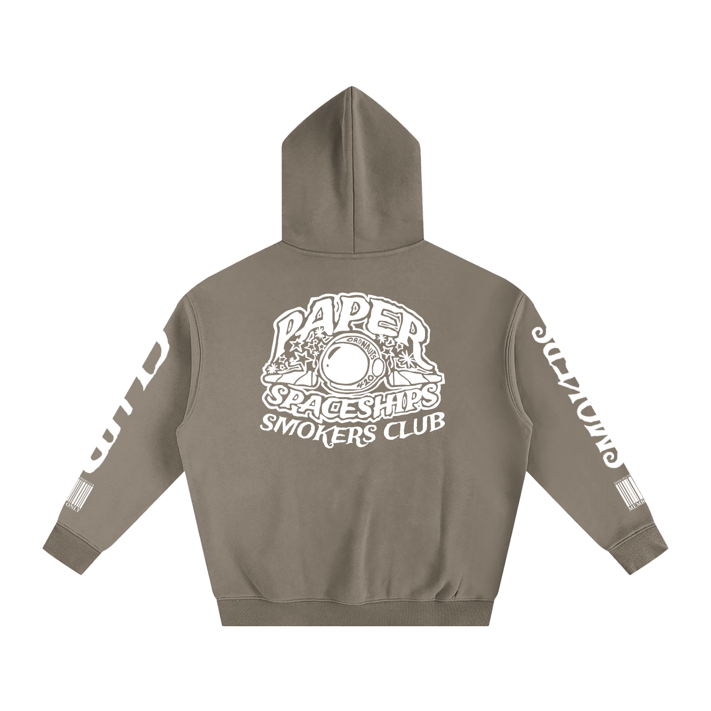 FLYWLKR "PAPER SPACESHIPS SMOKERS CLUB" Oversize Fleeced Hoodie