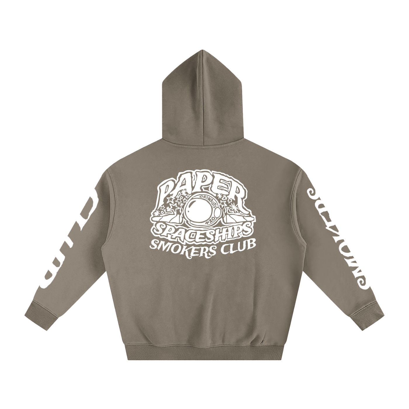 FLYWLKR "PAPER SPACESHIPS SMOKERS CLUB " Oversize Fleeced Hoodie