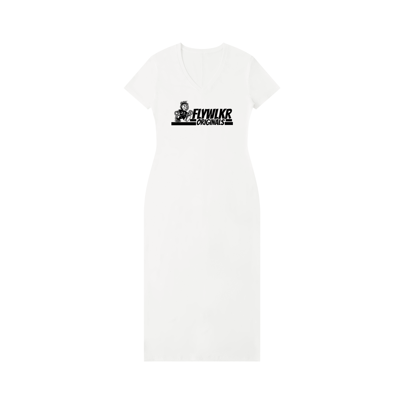 FLYWLKR "ORIGINALS" Women's V-Neck Short Sleeve Maxi Dress