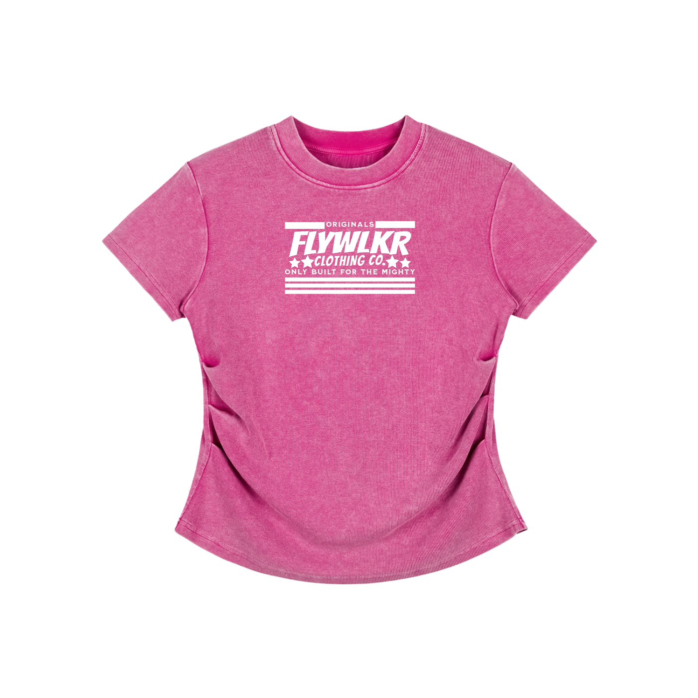 FLYWLKR "ORIGINALS" Vintage Washed Bodycon Cotton T-Shirt
