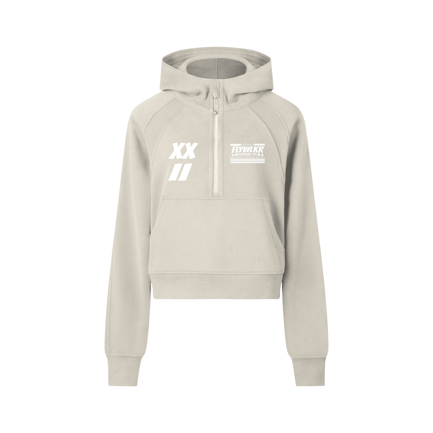 FLYWLKR "ORIGINALS" Cropped Half-Zip Hoodie