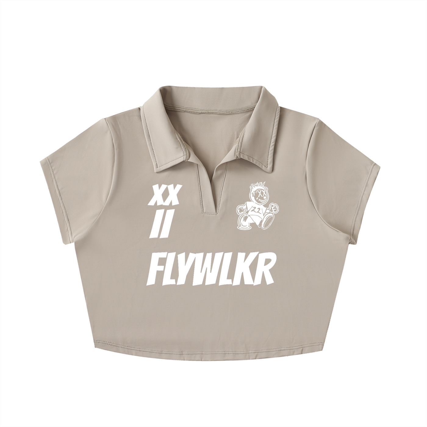 FLYWLKR "ORIGINALS" V-Neck Lapel Crop Top
