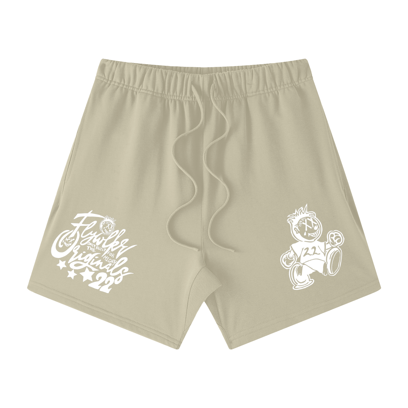 FLYWLKR "ORIGINALS" Unisex Earth Tone Loose Fit Cotton Shorts