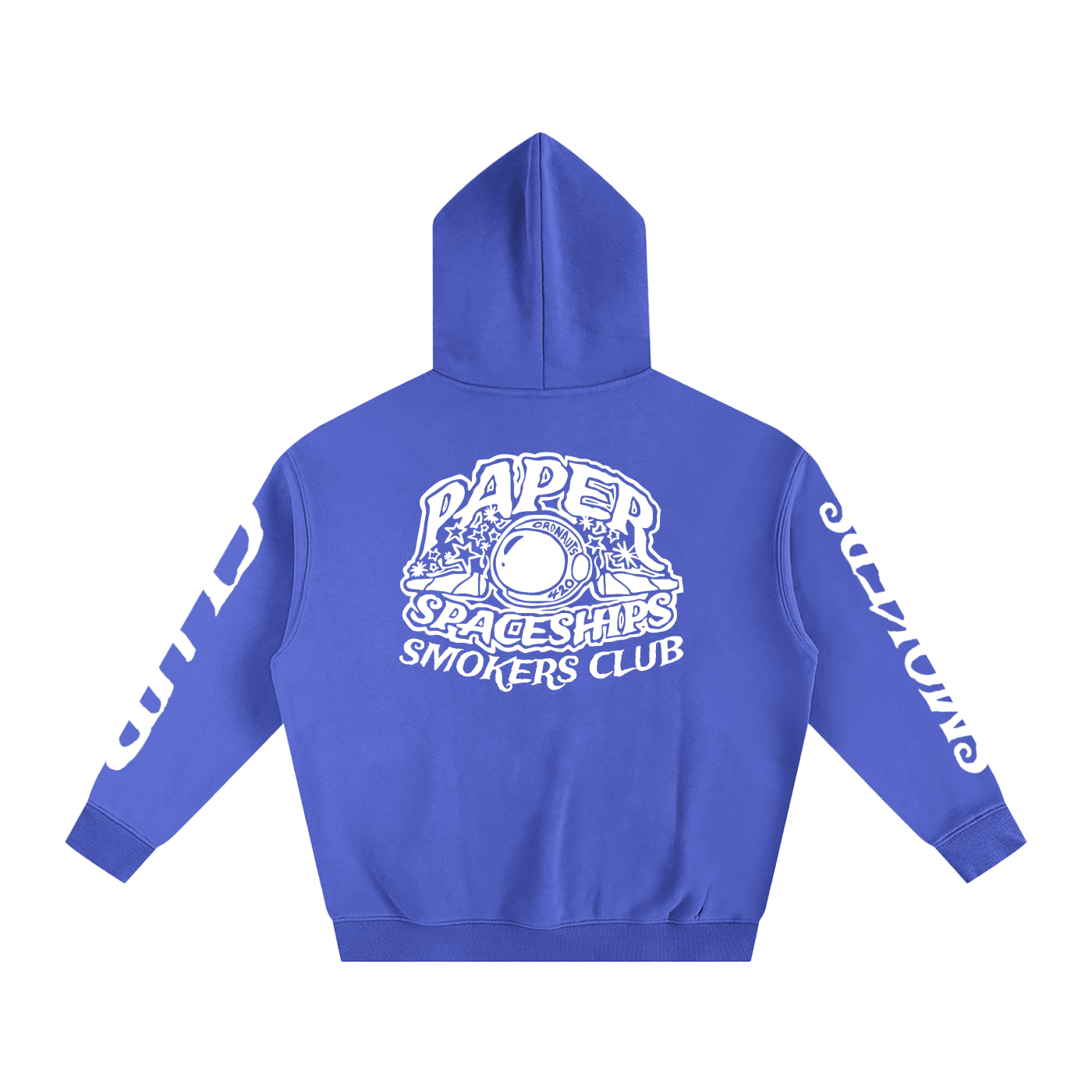 FLYWLKR "PAPER SPACESHIPS SMOKERS CLUB " Oversize Fleeced Hoodie