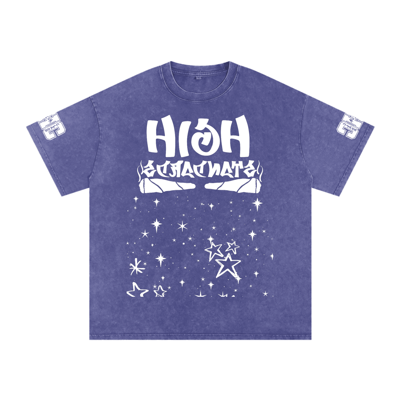 FLYWLKR "THE HIGH CLASS" Snow Washed Oversized Cotton T-Shirt