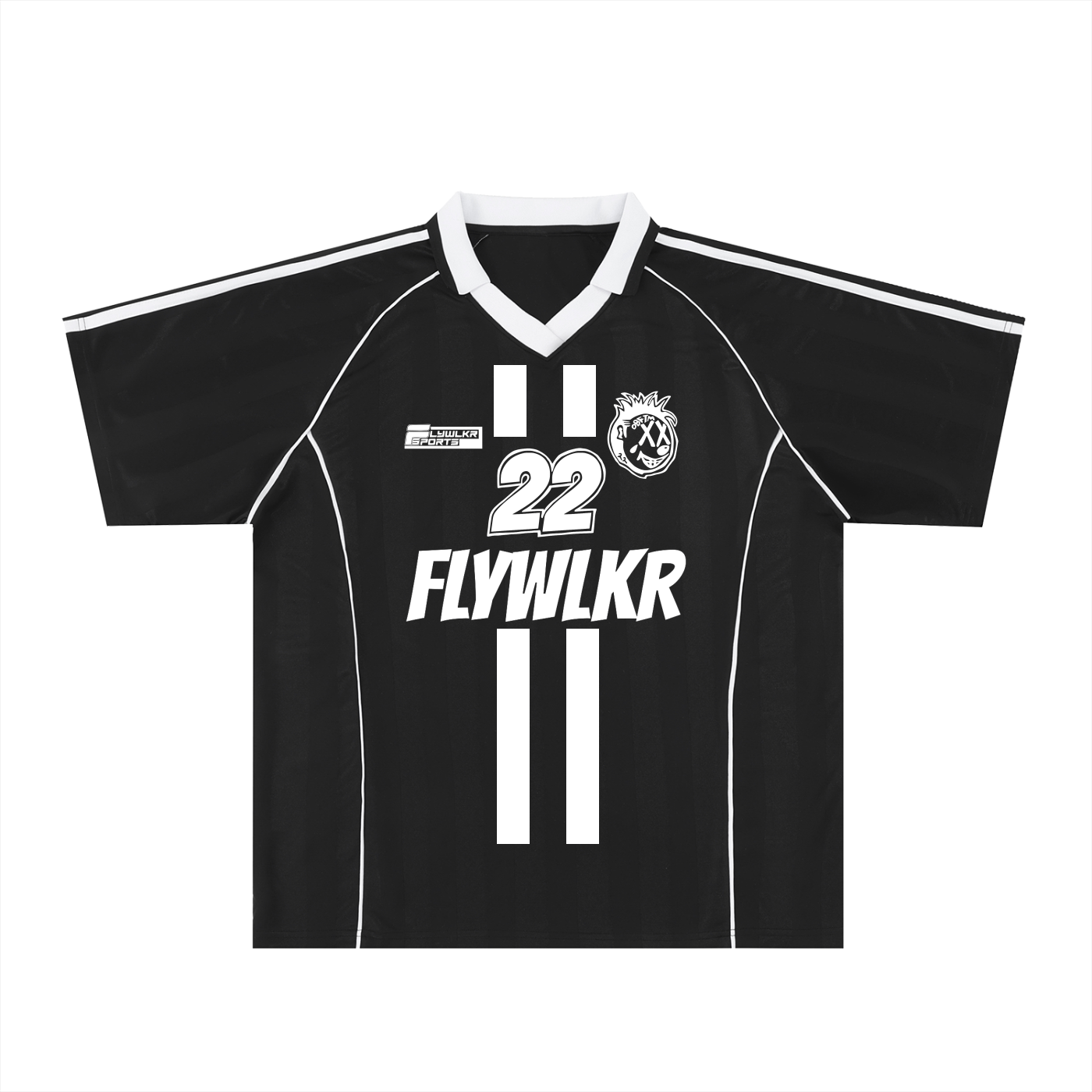 FLYWLKR "ORIGINALS" Shadow Stripe Collared Soccer Jersey