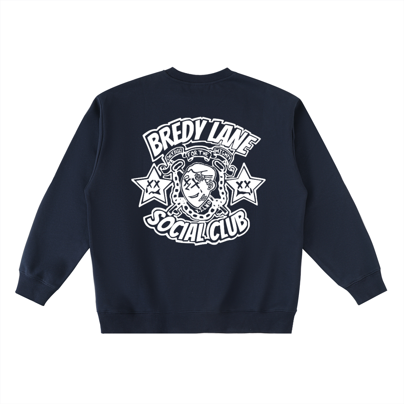 FLYWLKR "BREDY LANE SOCIAL CLUB" Oversized Crewneck Taped Sweatshirt