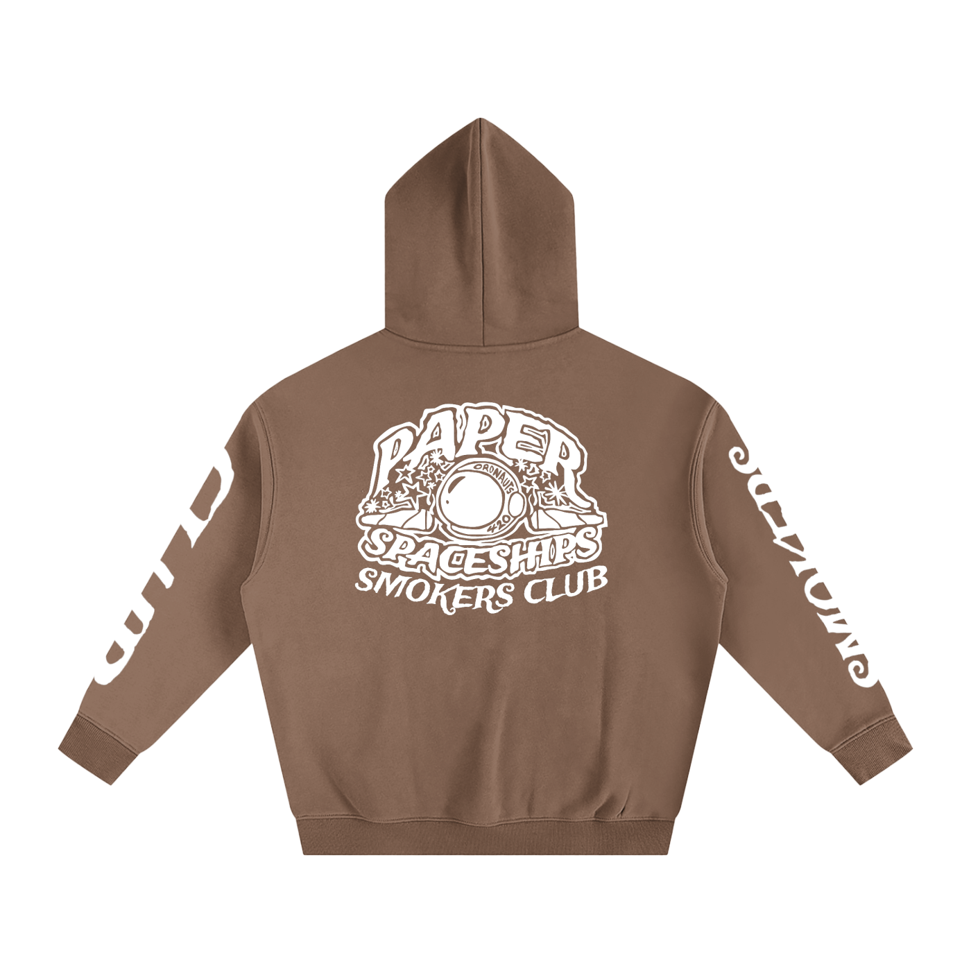 FLYWLKR "PAPER SPACESHIPS SMOKERS CLUB " Oversize Fleeced Hoodie