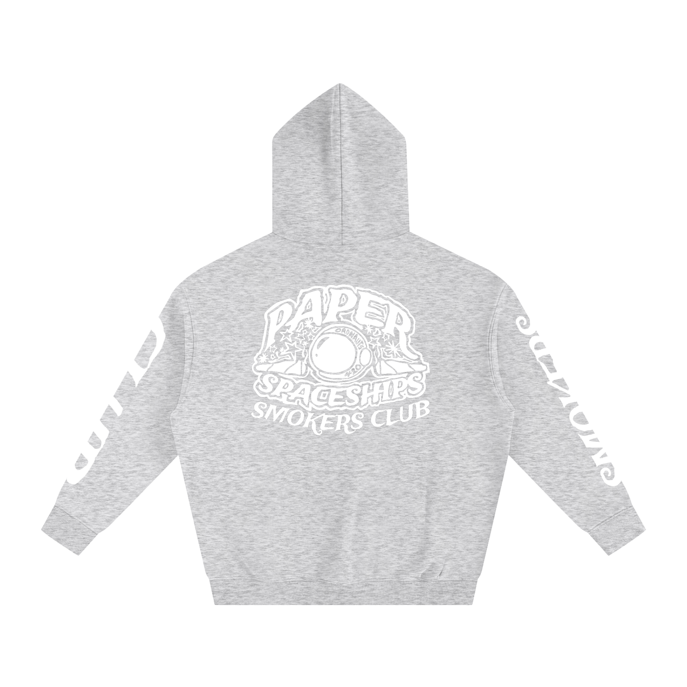 FLYWLKR "PAPER SPACESHIPS SMOKERS CLUB " Oversize Fleeced Hoodie