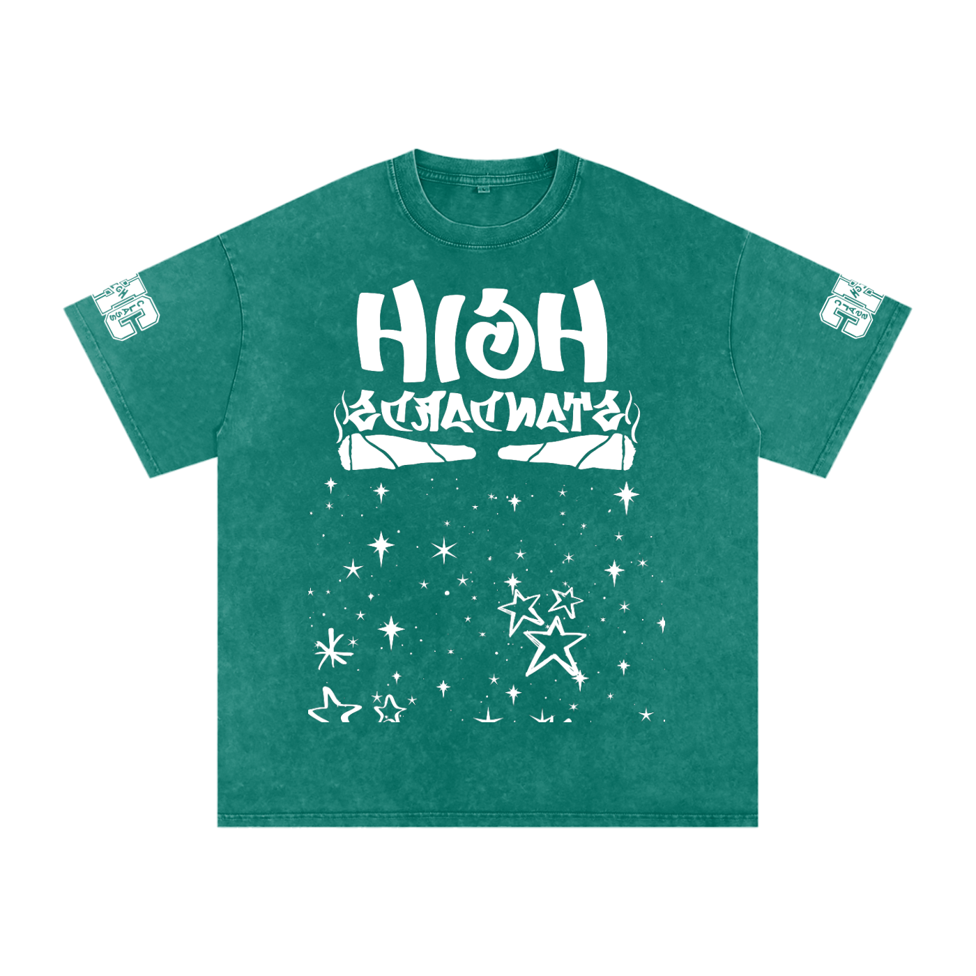FLYWLKR "THE HIGH CLASS" Snow Washed Oversized Cotton T-Shirt