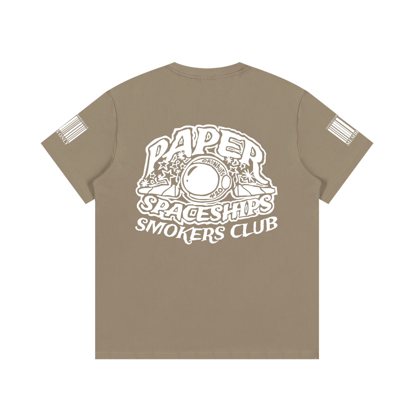 FLYWLKR "PAPER SPACESHIPS SMOKERS CLUB" Essential Cotton T-Shirt