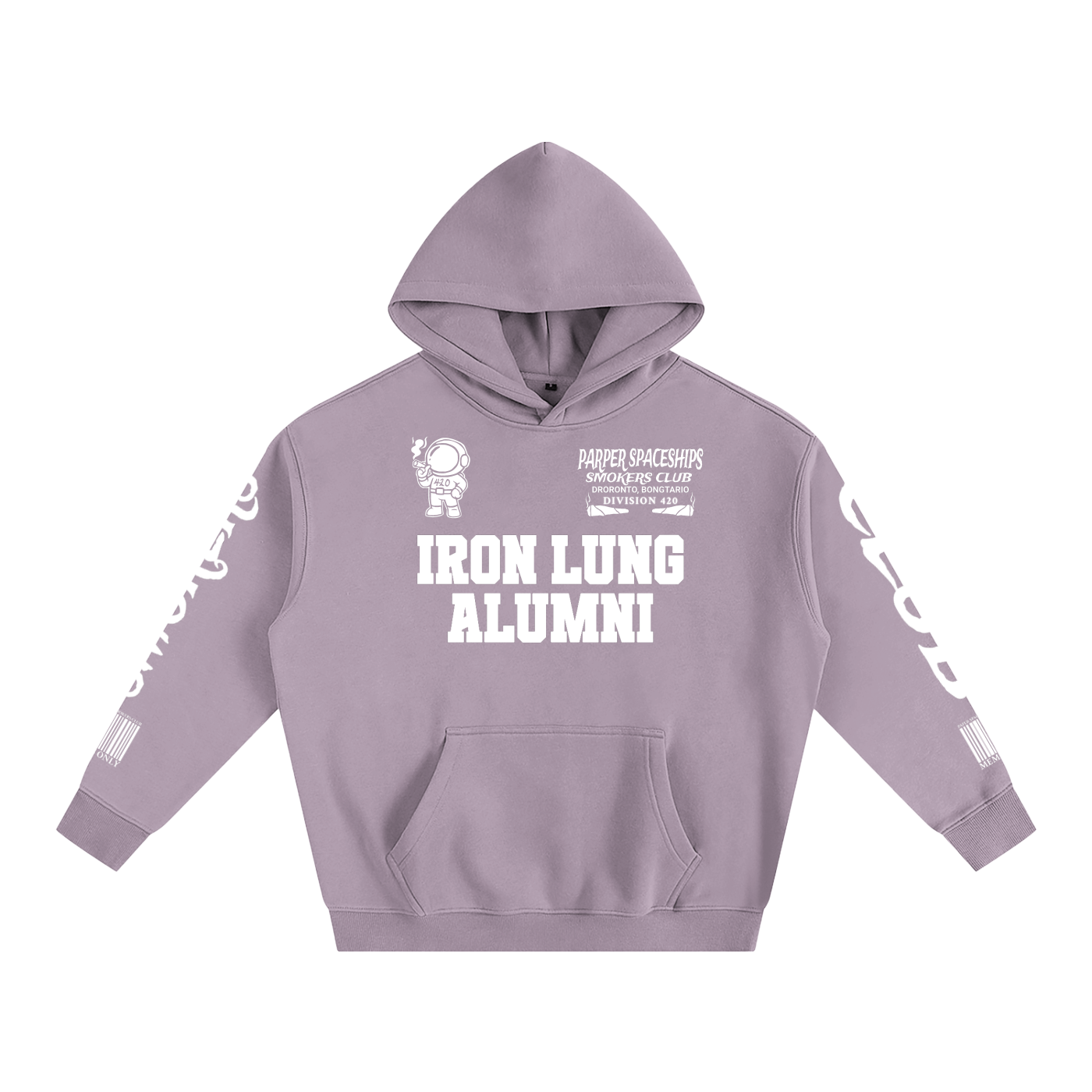 FLYWLKR "PAPER SPACESHIPS SMOKERS CLUB" Oversize Fleeced Hoodie