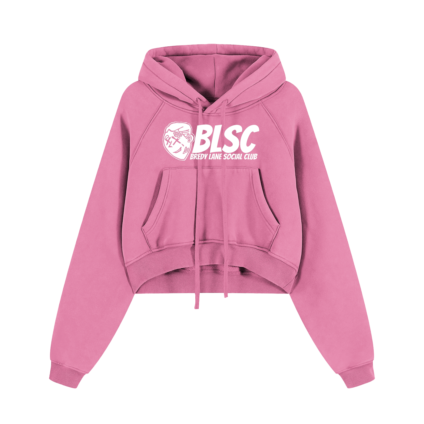 FLYWLKR "BREDY LANE SOCIAL CLUB" Snow Washed Cropped Hoodie