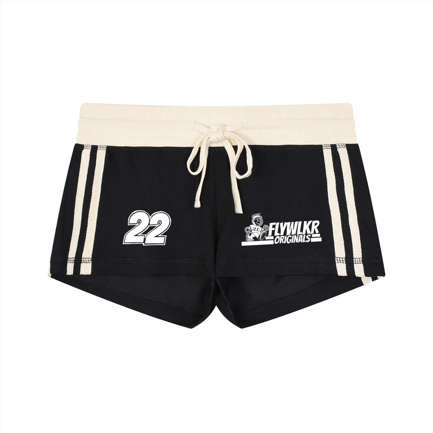 FLYWLKR "ORIGINALS" Women's Contrast Stripe Track Shorts