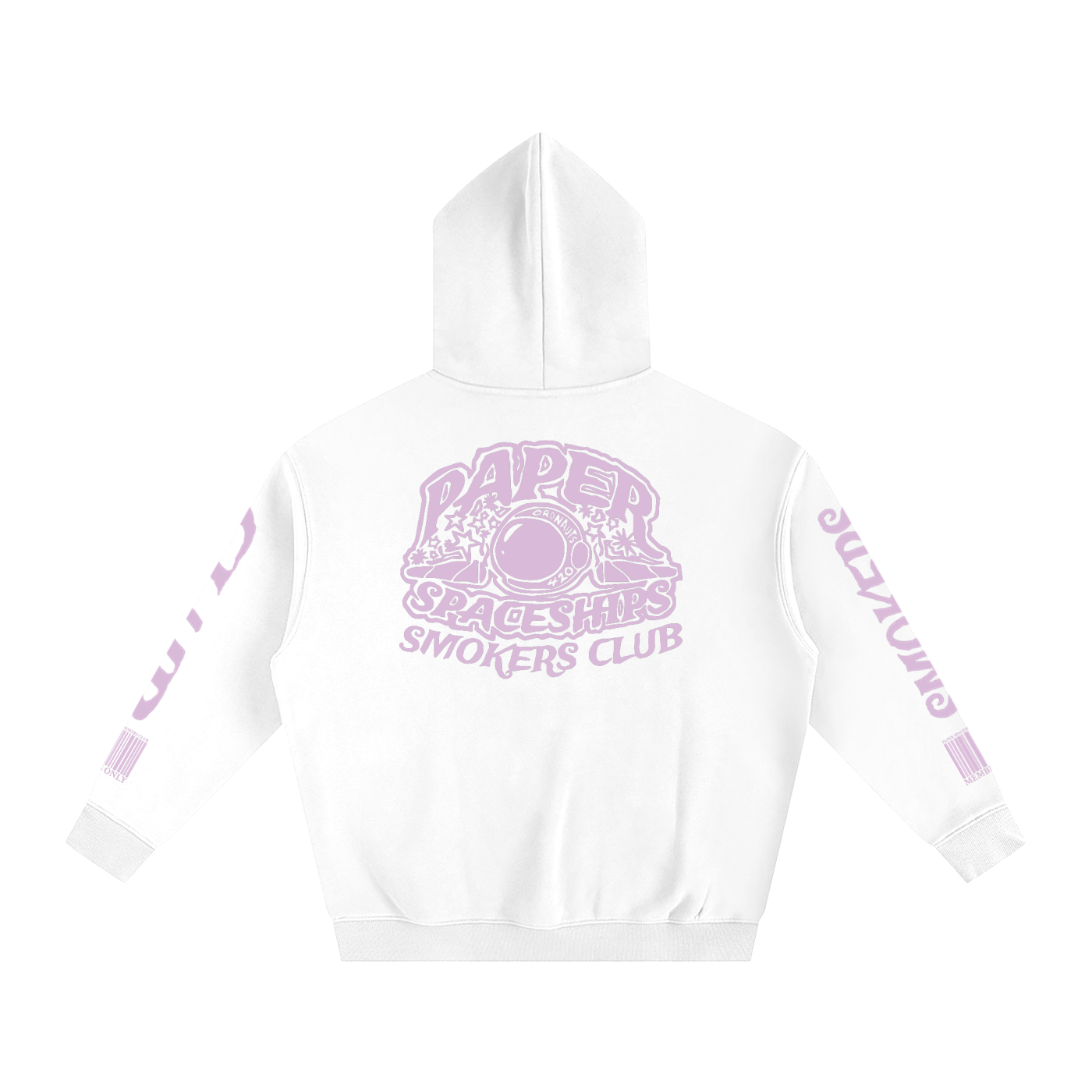 FLYWLKR "PAPER SPACESHIPS SMOKERS CLUB" Oversize Fleeced Hoodie
