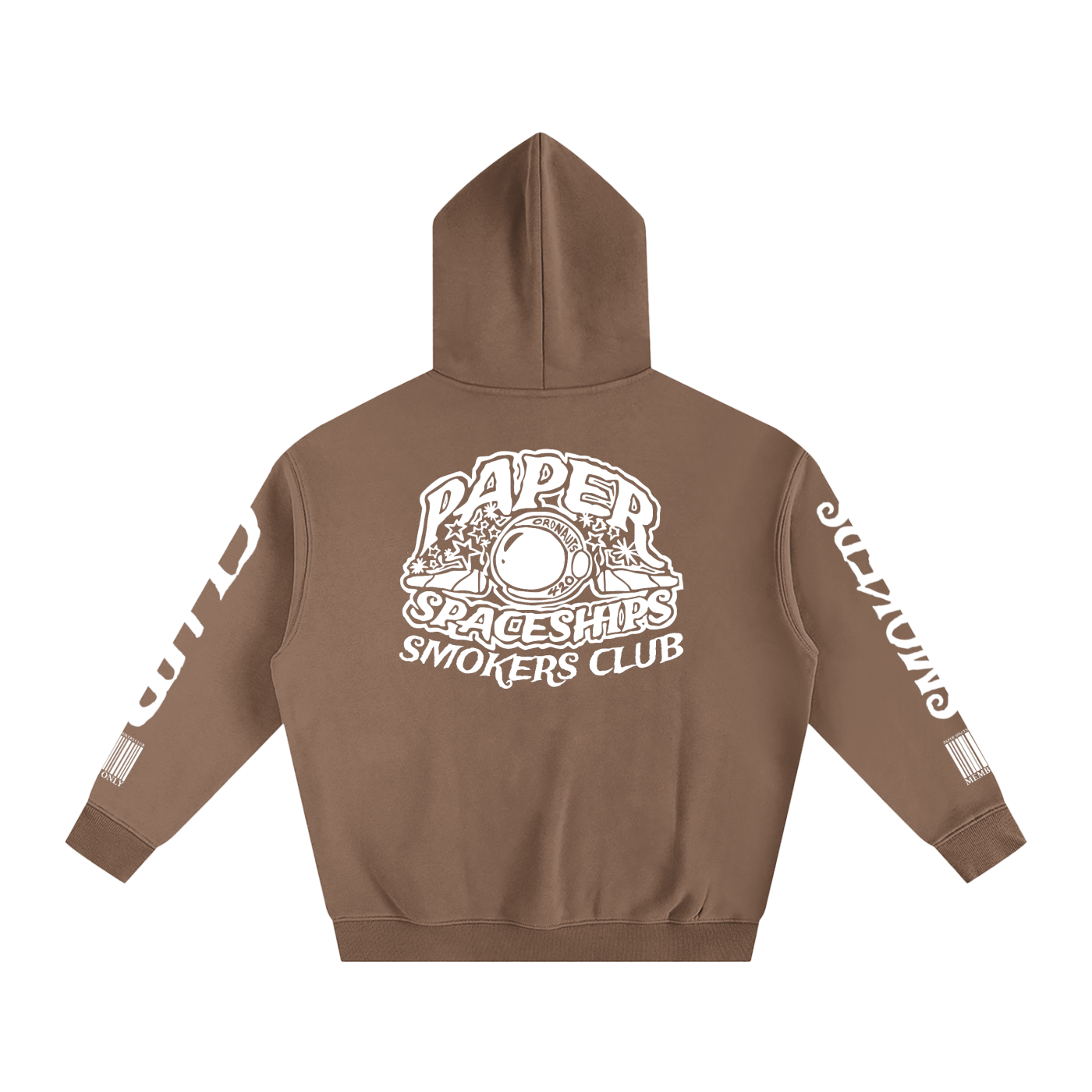 FLYWLKR "PAPER SPACESHIPS SMOKERS CLUB" Oversize Fleeced Hoodie
