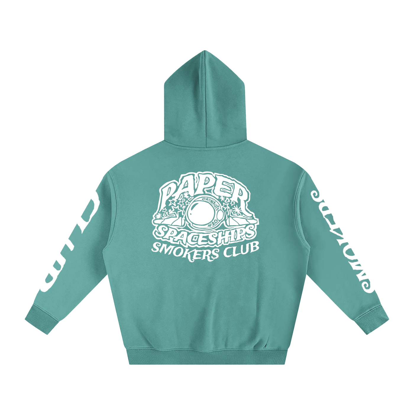FLYWLKR "PAPER SPACESHIPS SMOKERS CLUB " Oversize Fleeced Hoodie