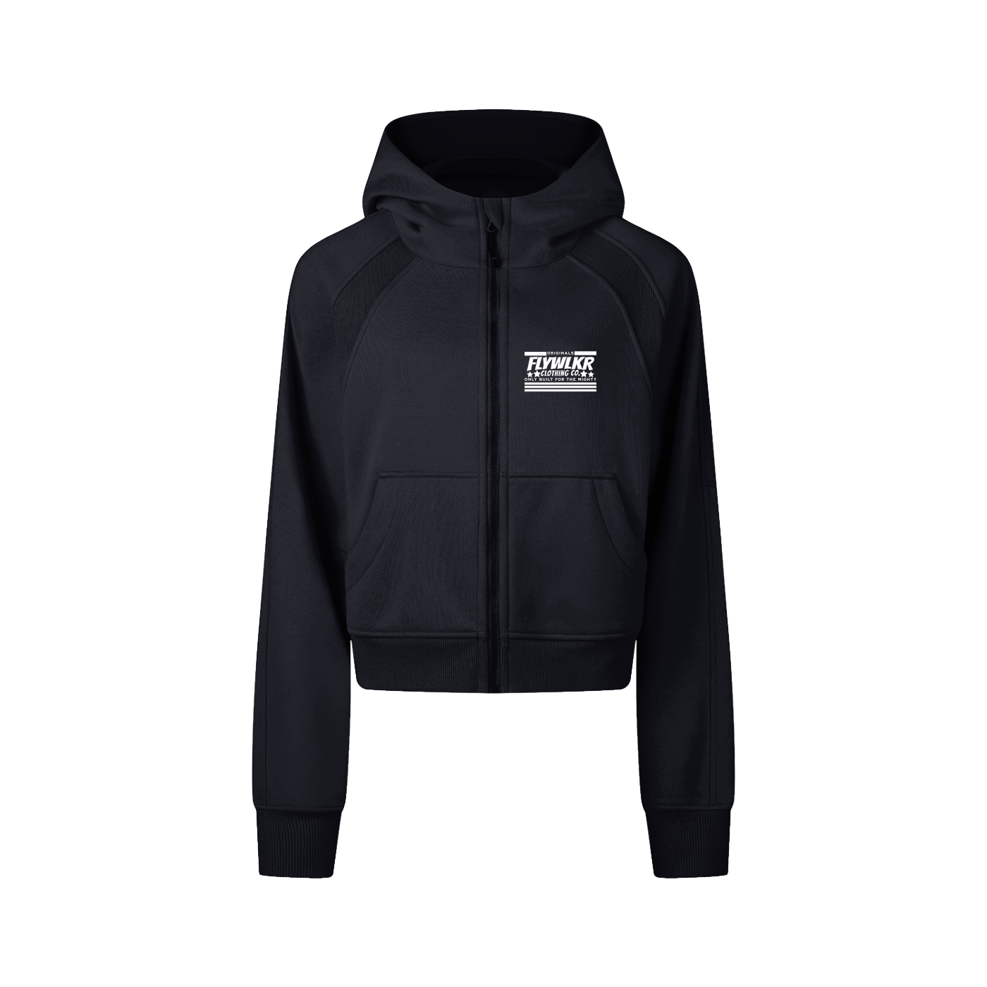 Cropped Zip-Through Hoodie