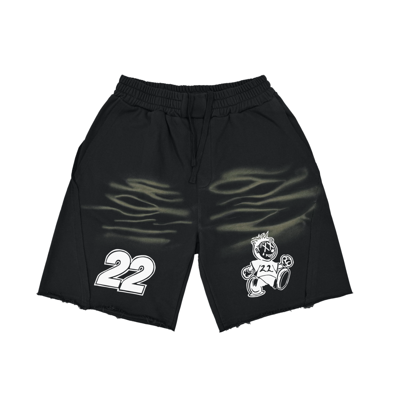 FLYWLKR "ORIGINALS" Vintage Washed Tiger Stripes Short Pants