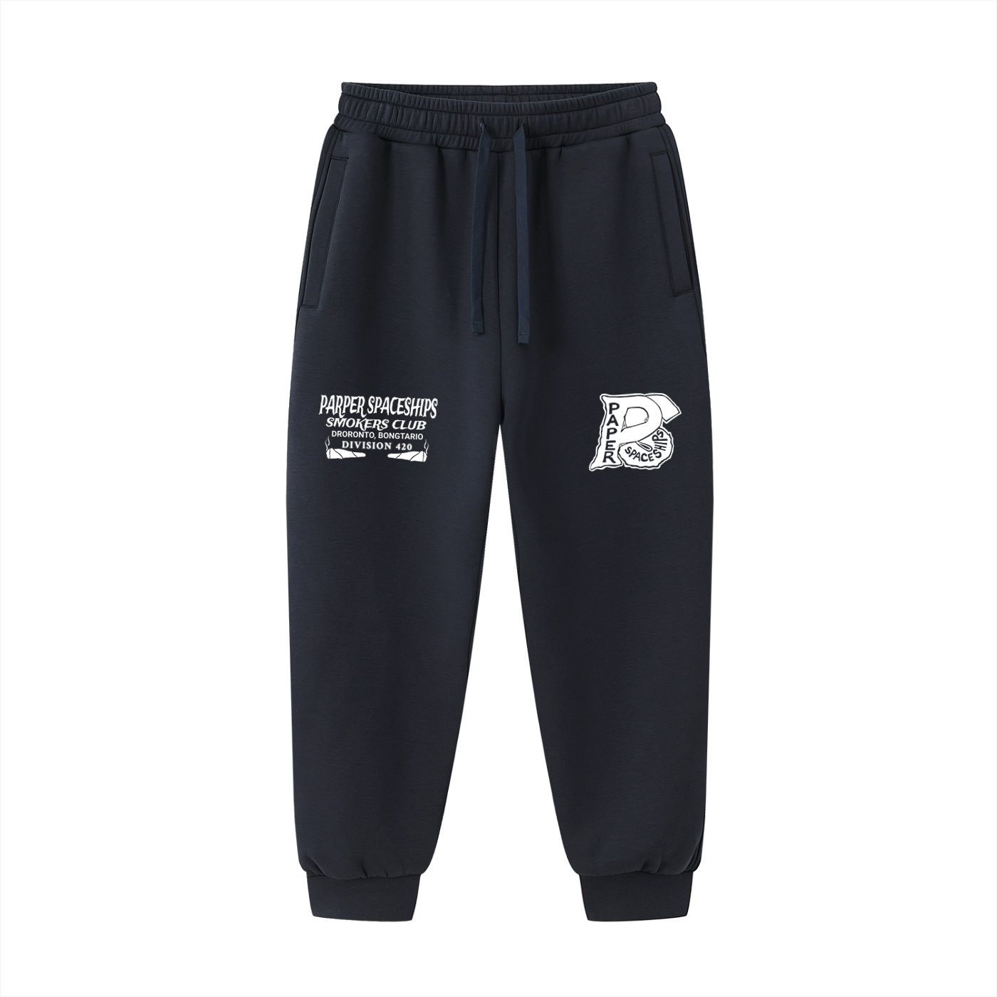 FLYWLKR "PAPER SPACESHIPS SMOKERS CLUB " Essential Drawstring Jogged Sweatpants