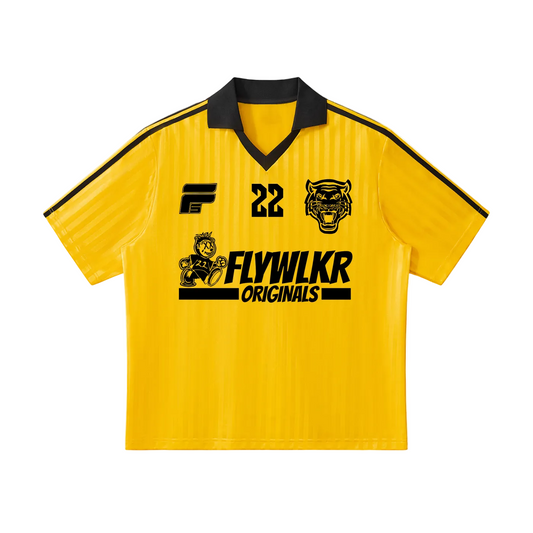 FLYWLKR X EASTSIDERS SC Contrast Collar Striped Soccer Jersey