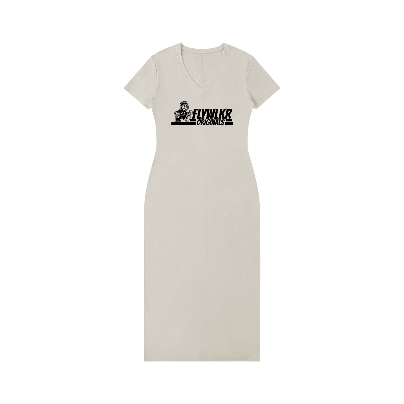 FLYWLKR "ORIGINALS" Women's V-Neck Short Sleeve Maxi Dress