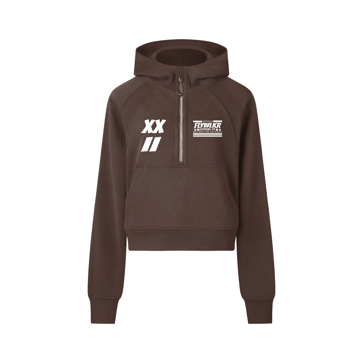 FLYWLKR "ORIGINALS" Cropped Half-Zip Hoodie