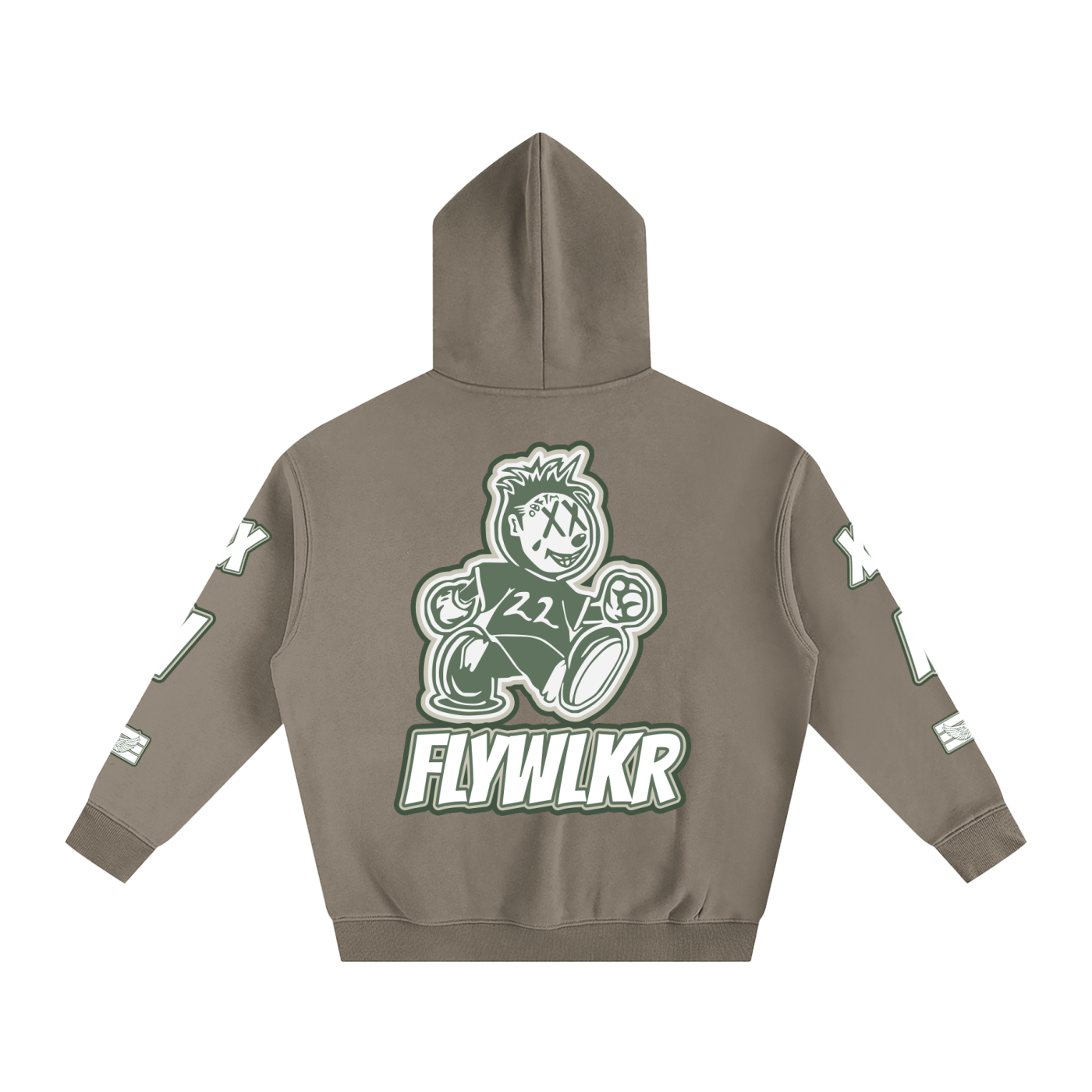FLYWLKR ORIGINALS "OLIMOSSCREM" Oversize Fleeced Hoodie