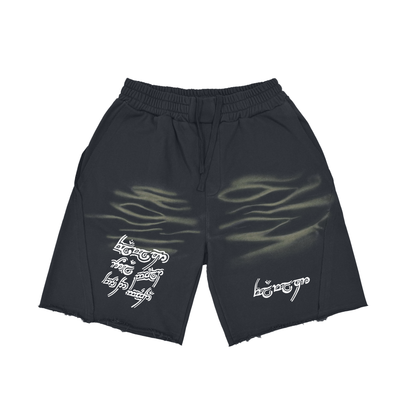 FLYWLKR "ORIGINALS" Vintage Washed Tiger Stripes Short Pants