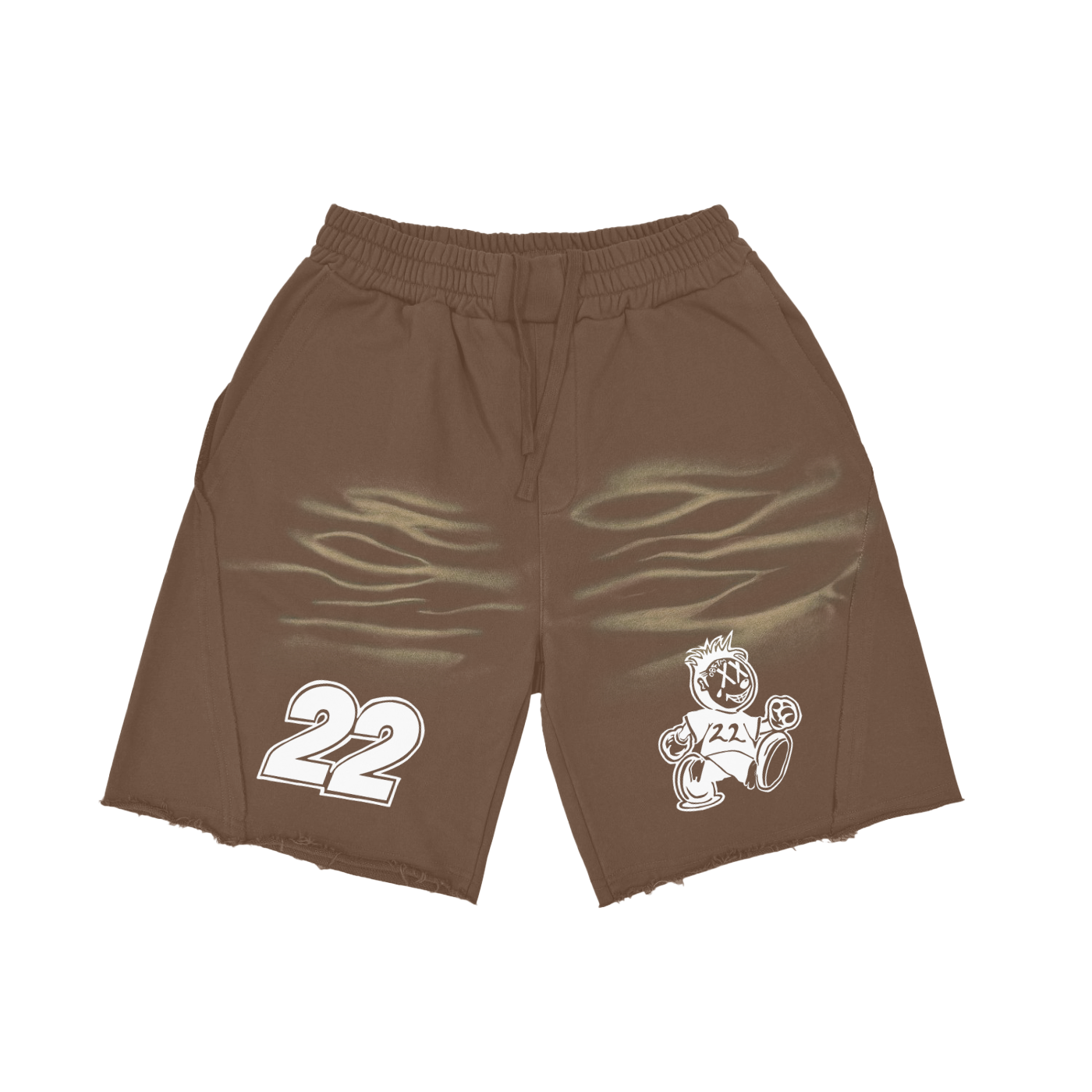 FLYWLKR "ORIGINALS" Vintage Washed Tiger Stripes Short Pants