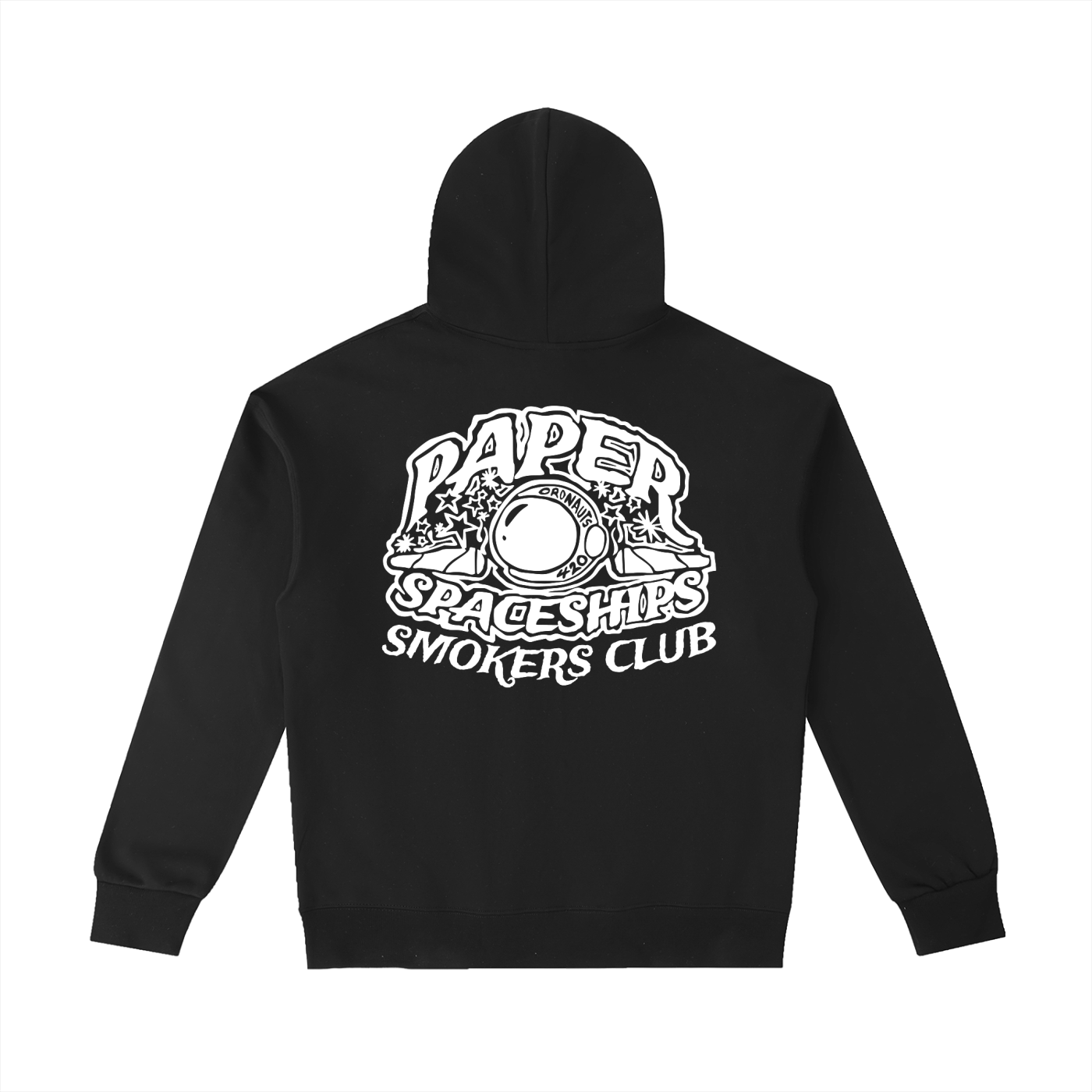 FLYWLKR "PAPER SPACESHIPS SMOKERS CLUB" Essential Heavyweight Cotton Hoodie
