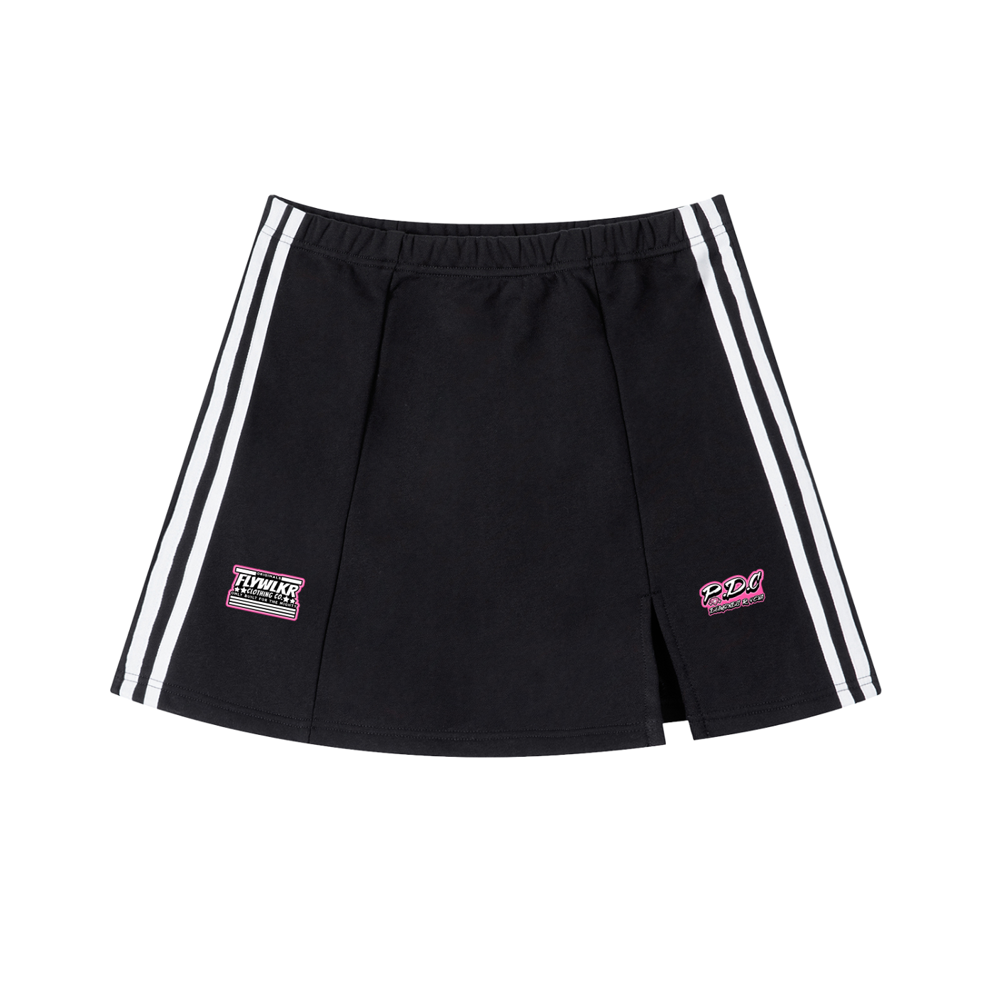 FLYWLKR ORIGINALS "PINK DIAMOND CLUB" Contrast Side Stripe Slit Skirt
