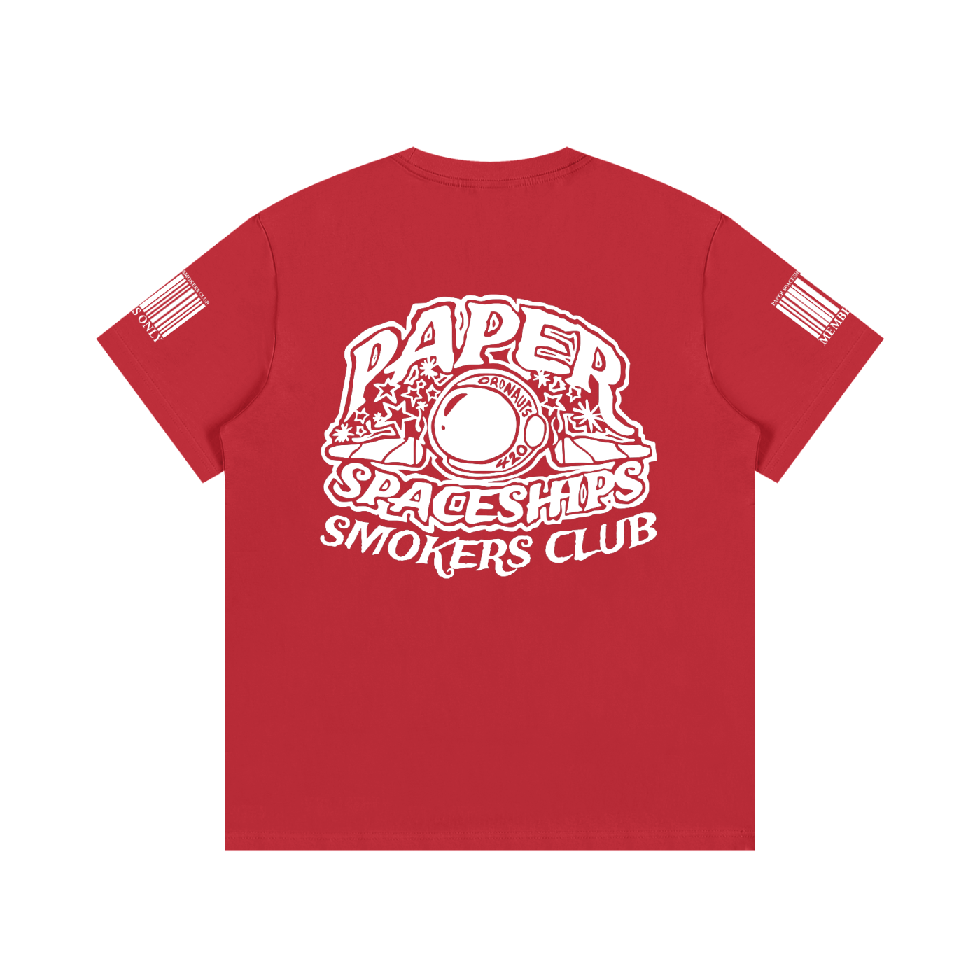 FLYWLKR "PAPER SPACESHIPS SMOKERS CLUB" Essential Cotton T-Shirt