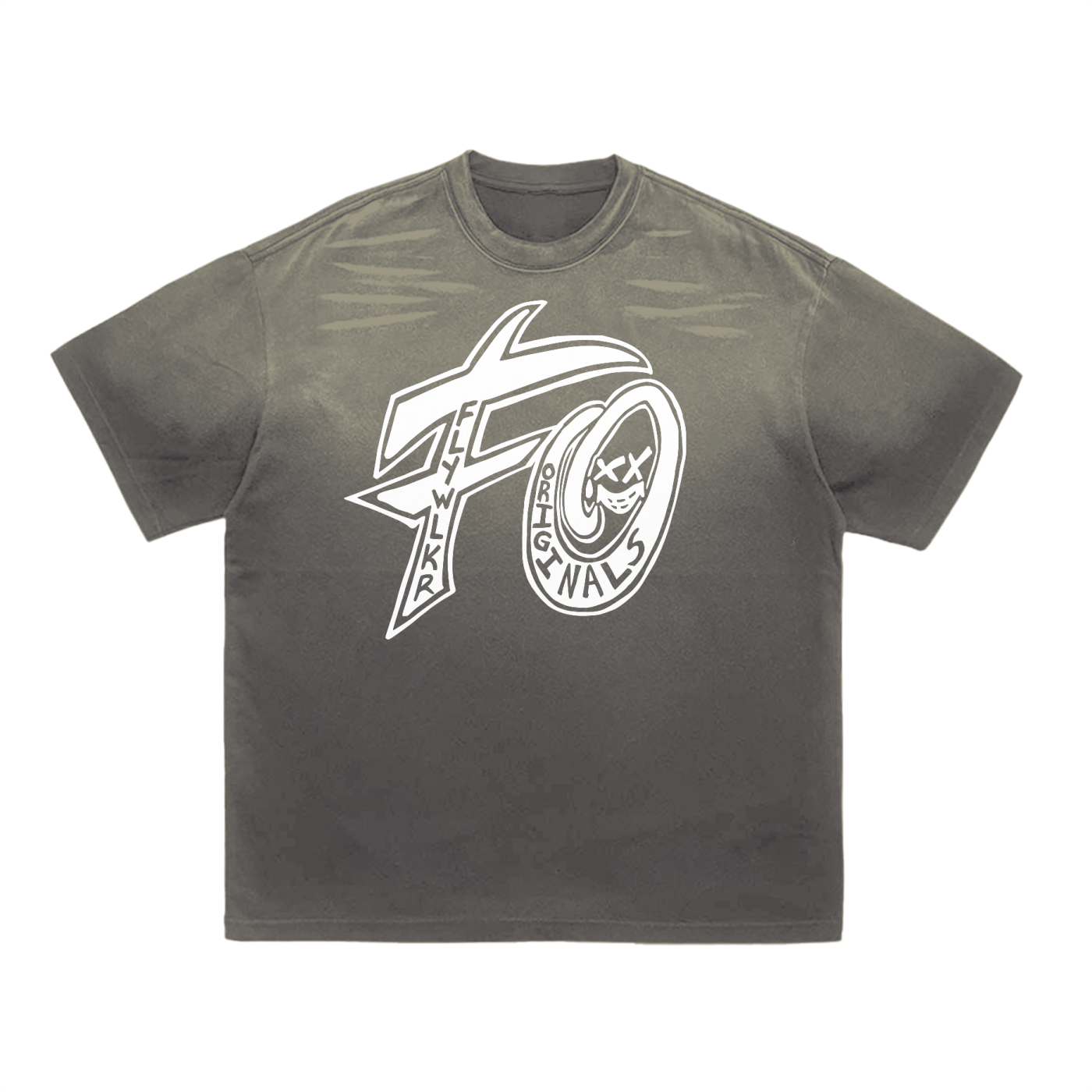 FLYWLKR "ORIGINALS" Tiger Stripe Gradient Washed T-Shirt
