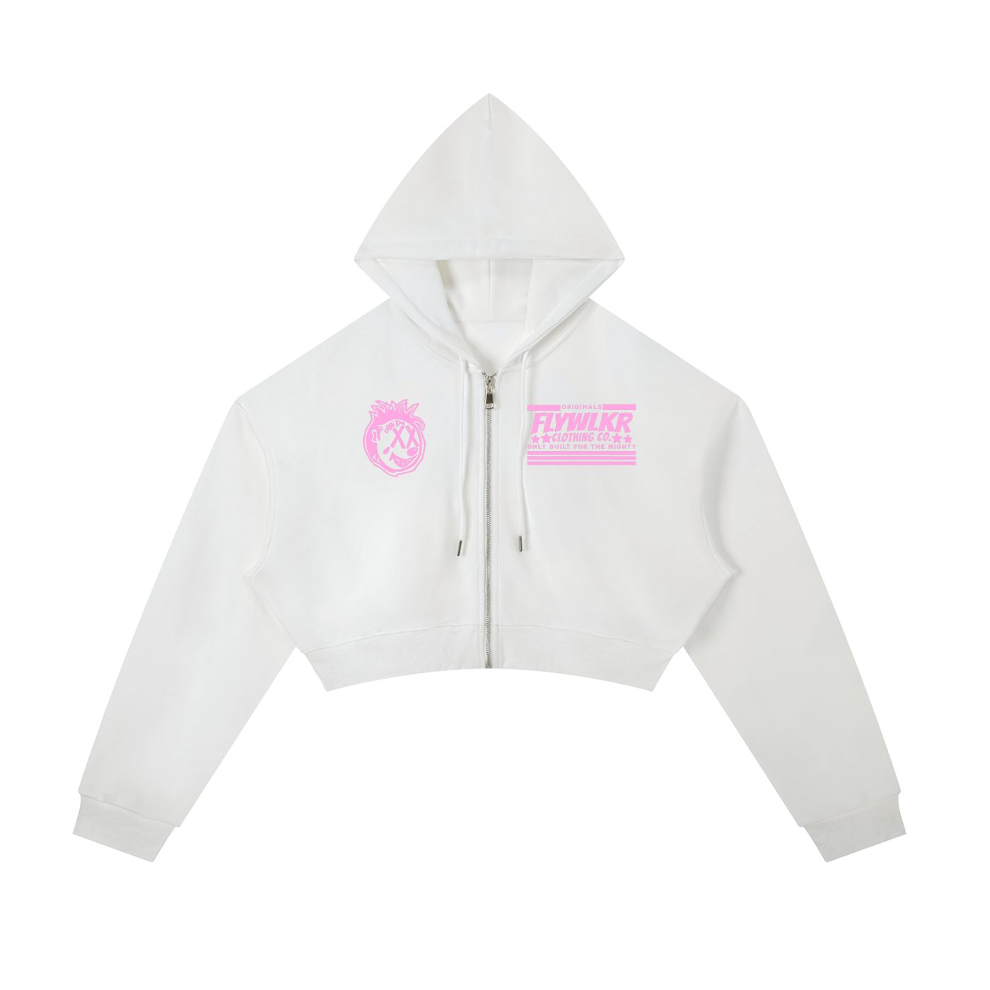 FLYWLKR "ORIGINALS" Essential Cropped Zip-Up Hoodie