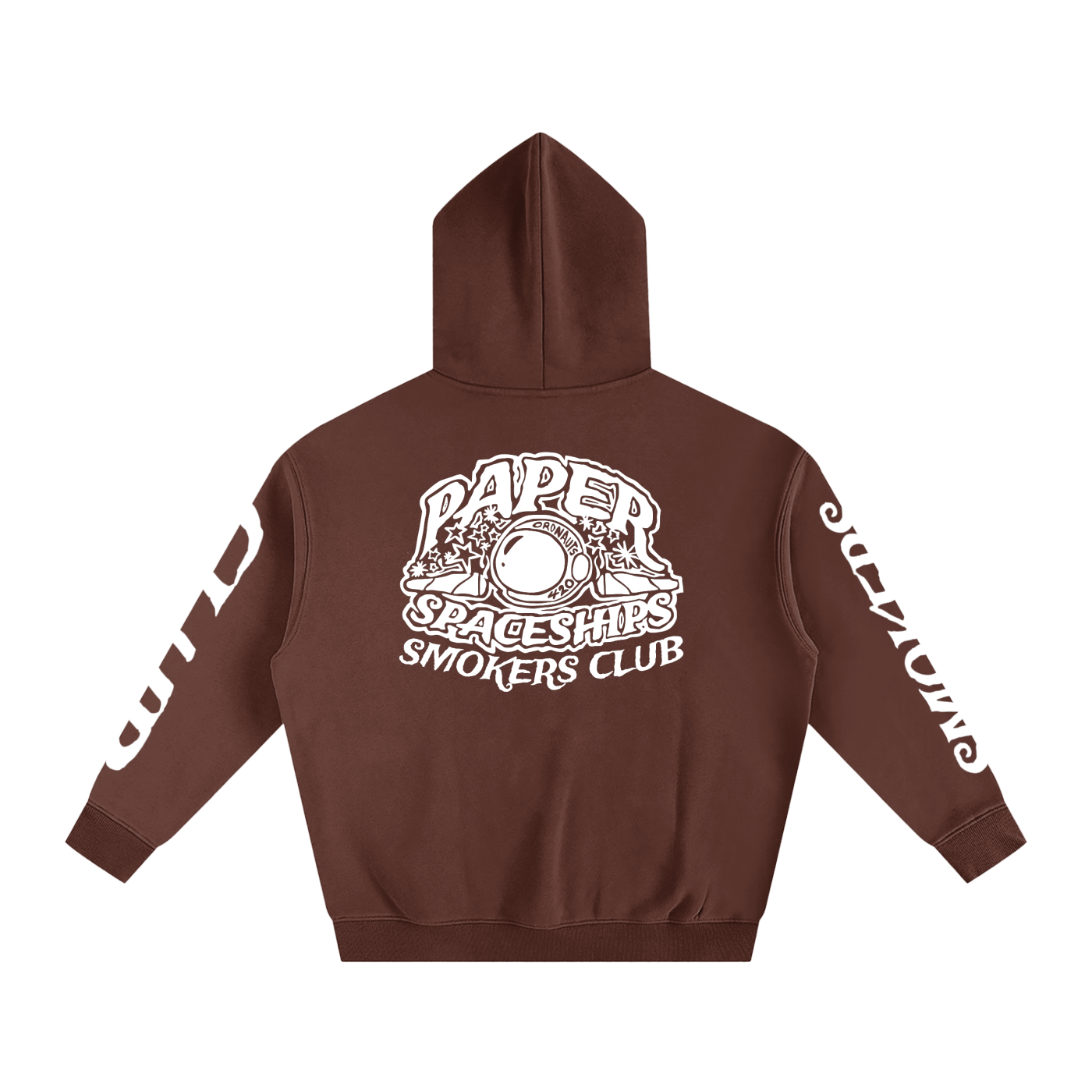 FLYWLKR "PAPER SPACESHIPS SMOKERS CLUB " Oversize Fleeced Hoodie