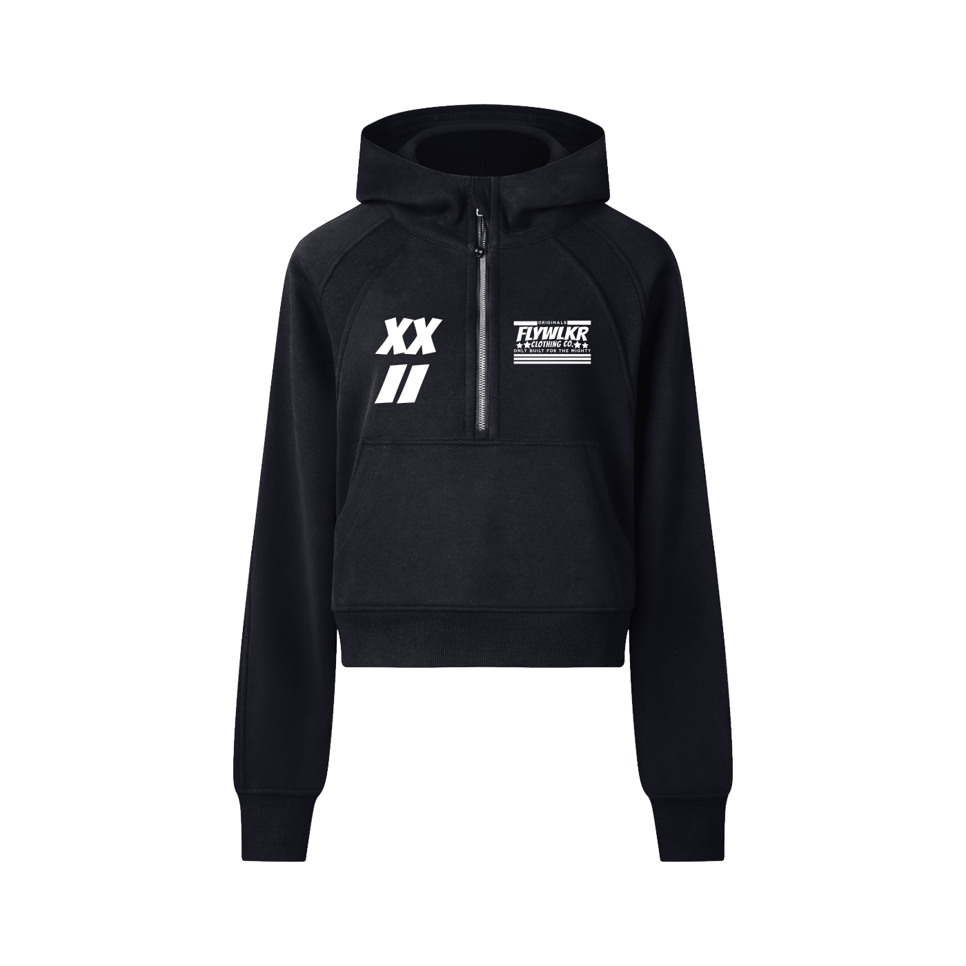FLYWLKR "ORIGINALS" Cropped Half-Zip Hoodie