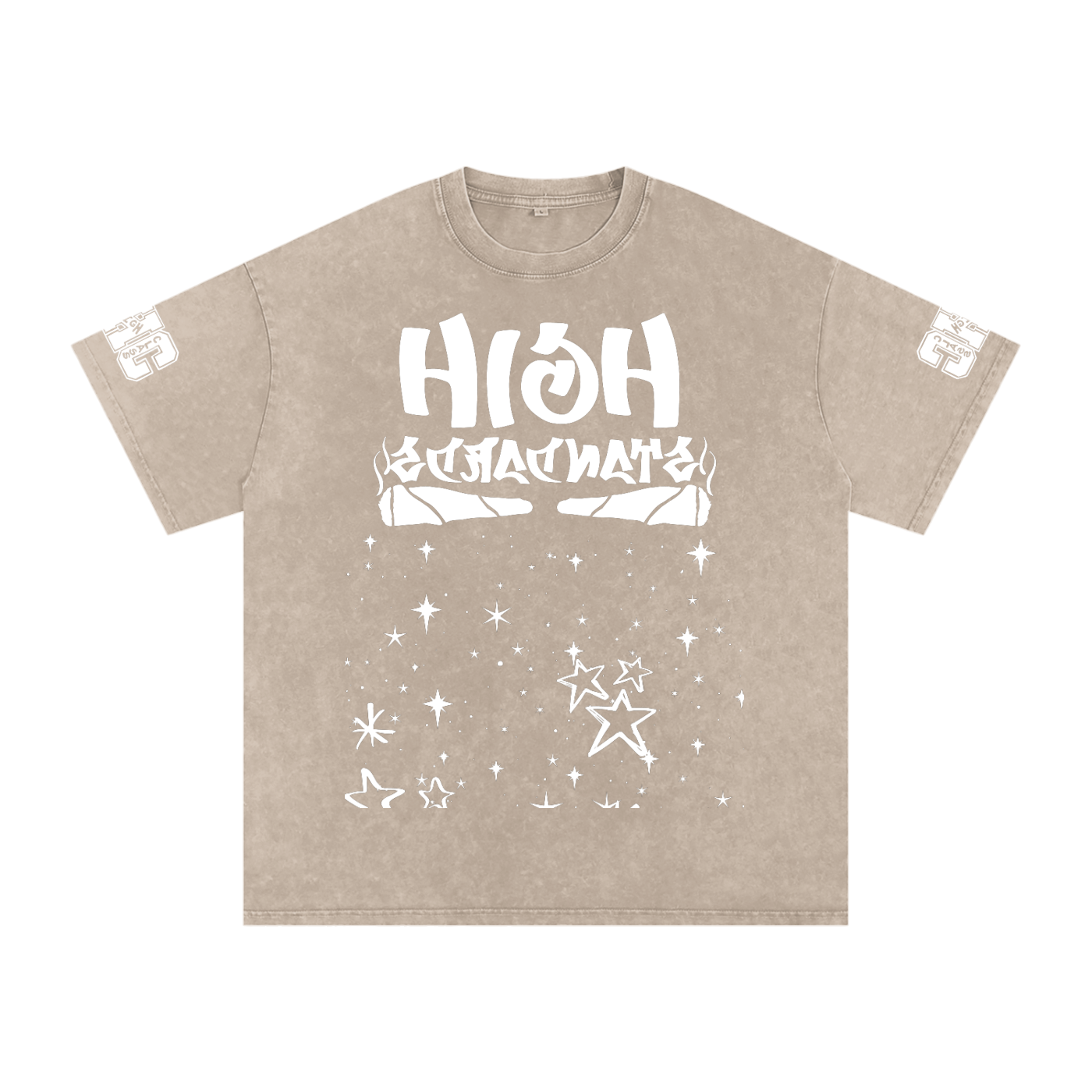 FLYWLKR "THE HIGH CLASS" Snow Washed Oversized Cotton T-Shirt