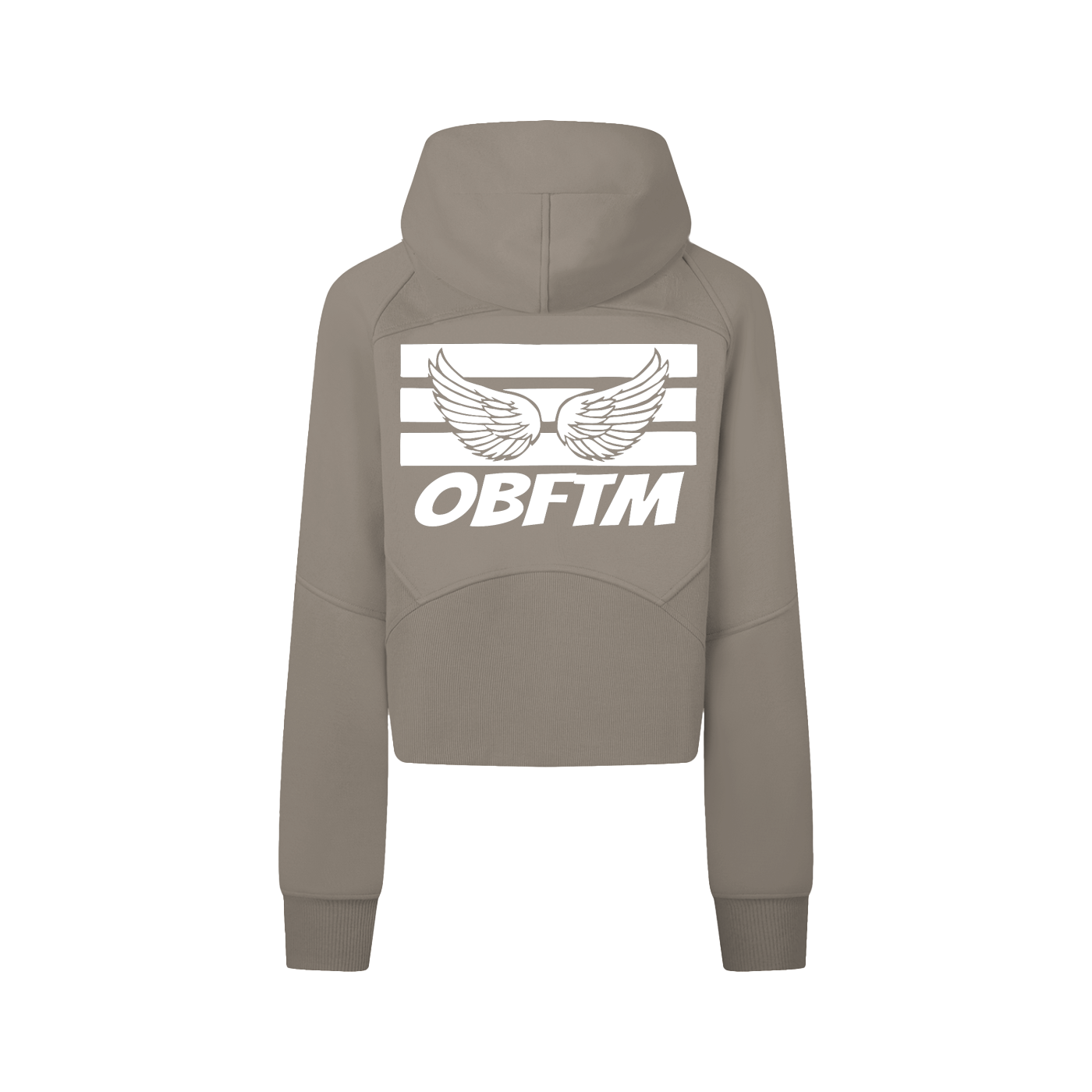 Cropped Zip-Through Hoodie