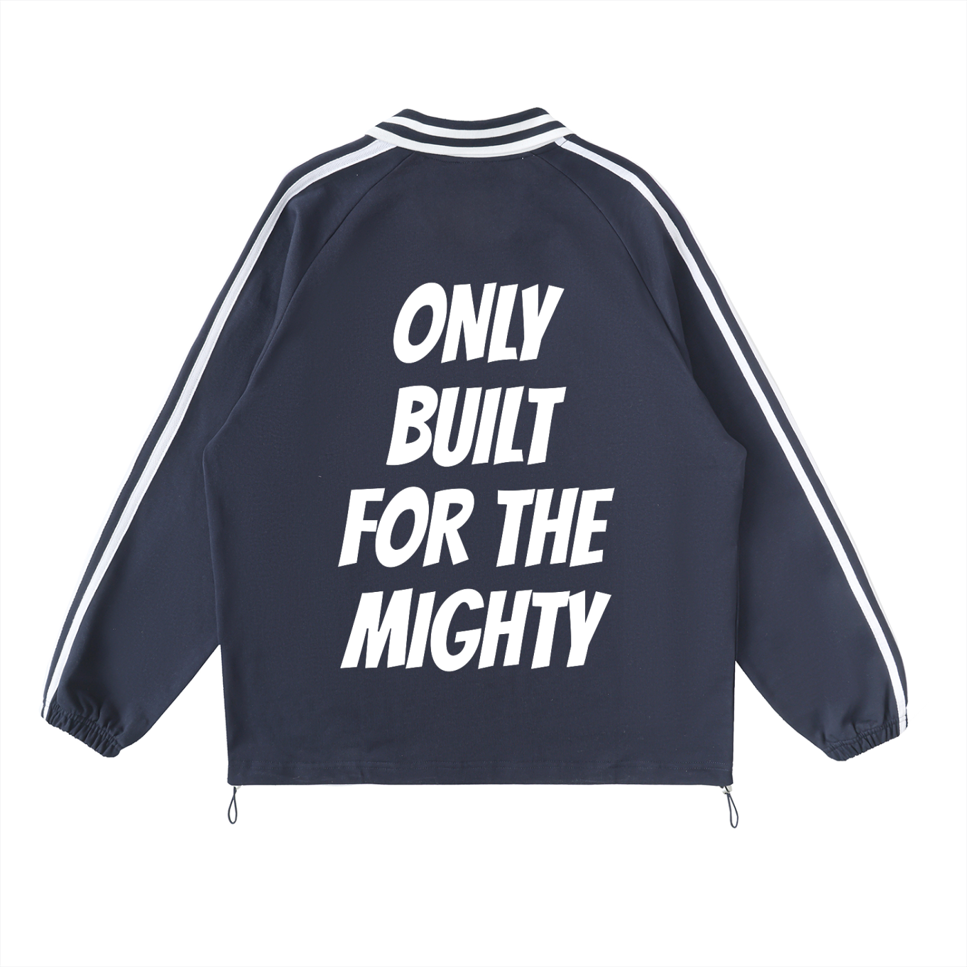 FLYWLKR "BREDY LANE SOCIAL CLUB" Contrast Striped Lapel Collar Sweatshirt