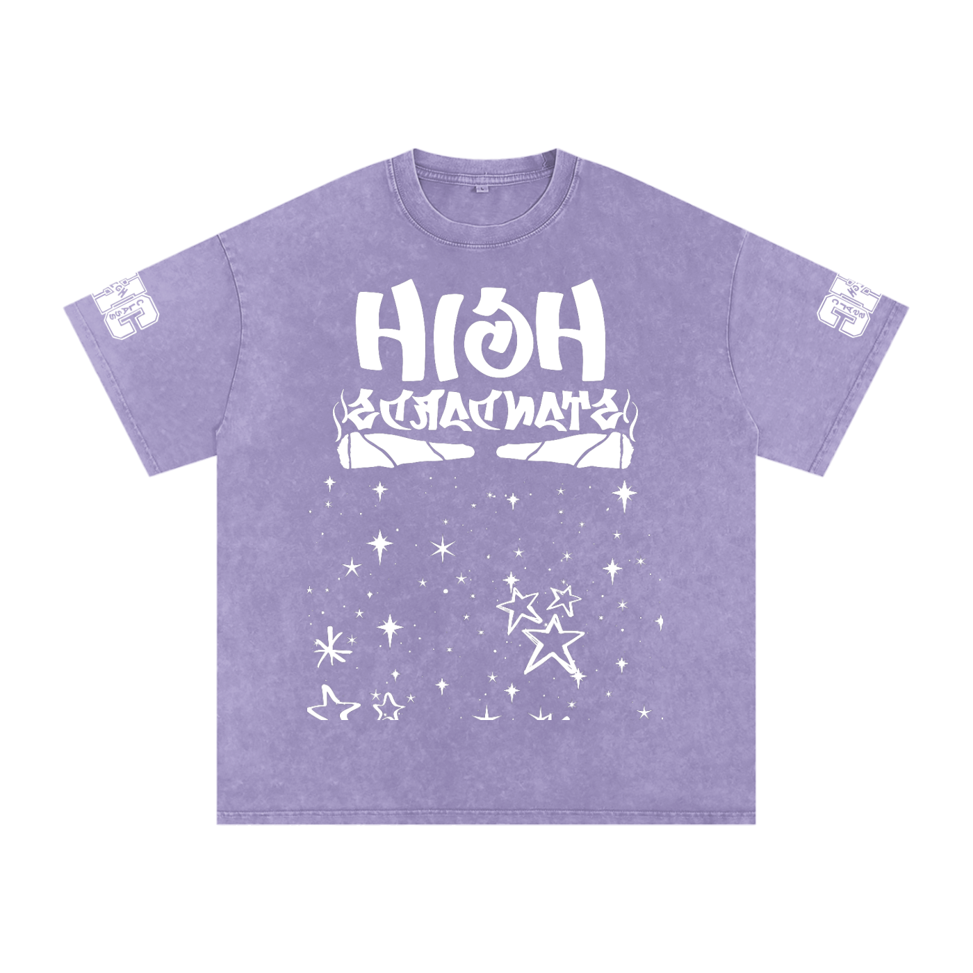 FLYWLKR "THE HIGH CLASS" Snow Washed Oversized Cotton T-Shirt