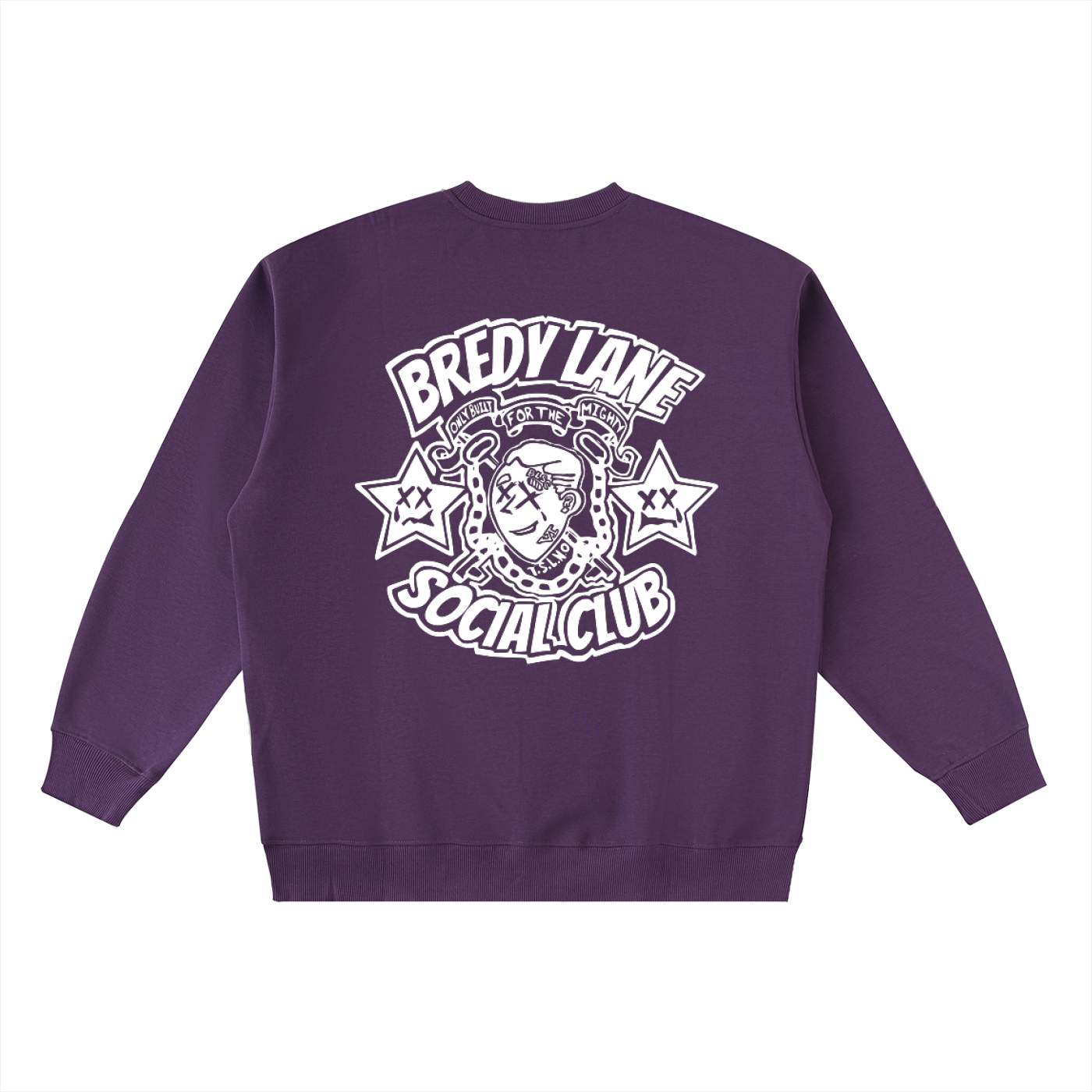 FLYWLKR "BREDY LANE SOCIAL CLUB" Oversized Crewneck Taped Sweatshirt