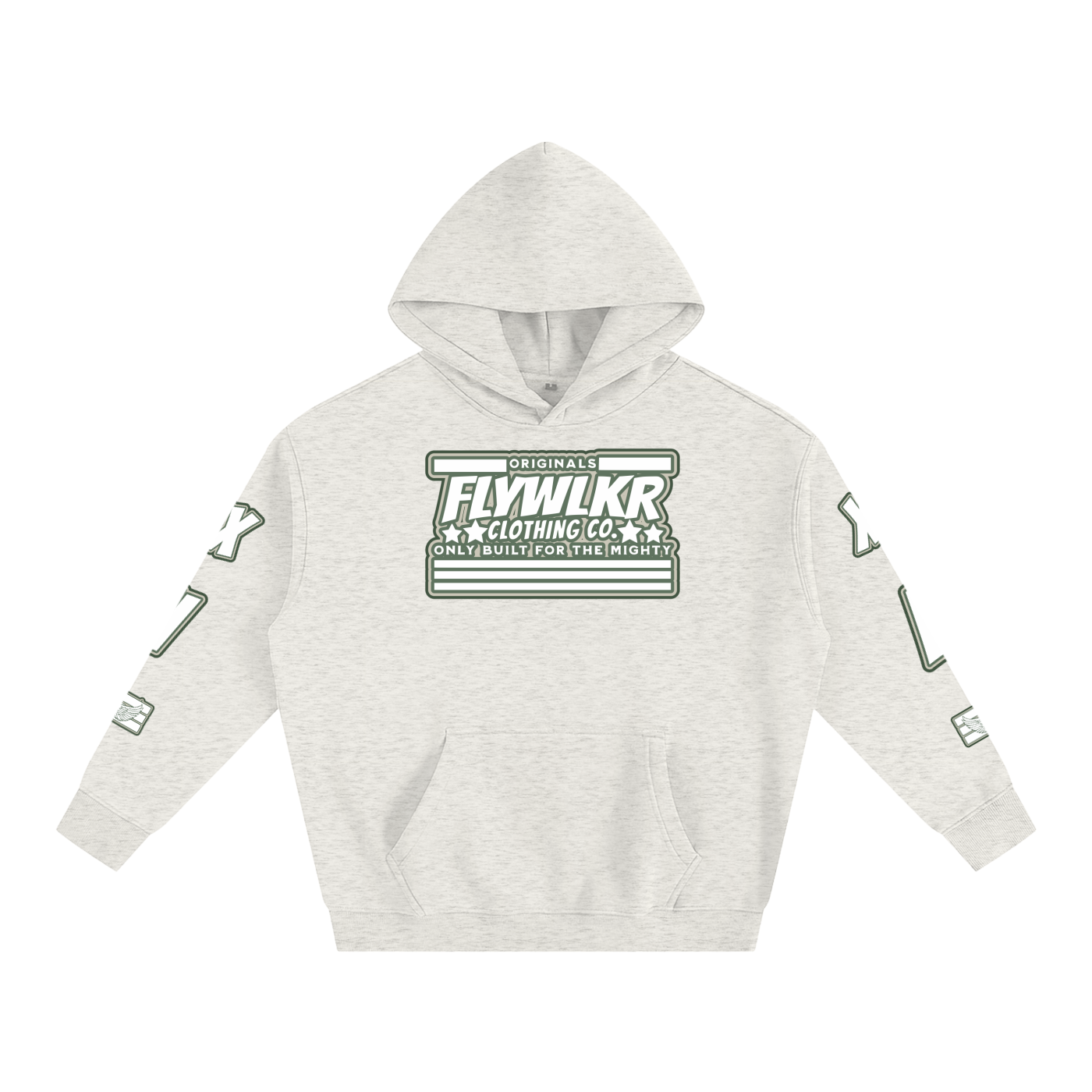 FLYWLKR ORIGINALS "OLIMOSSCREM" Oversize Fleeced Hoodie