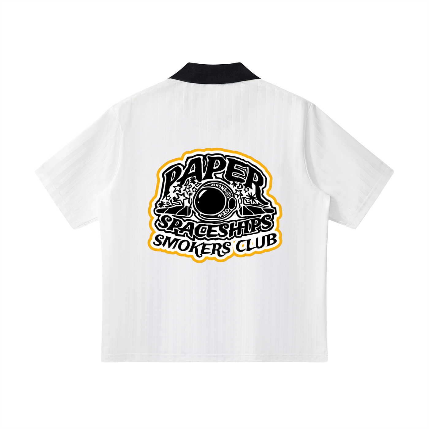 FLYWLKR "PAPER SPACESHIPS" Contrast Collar Striped Soccer Jersey