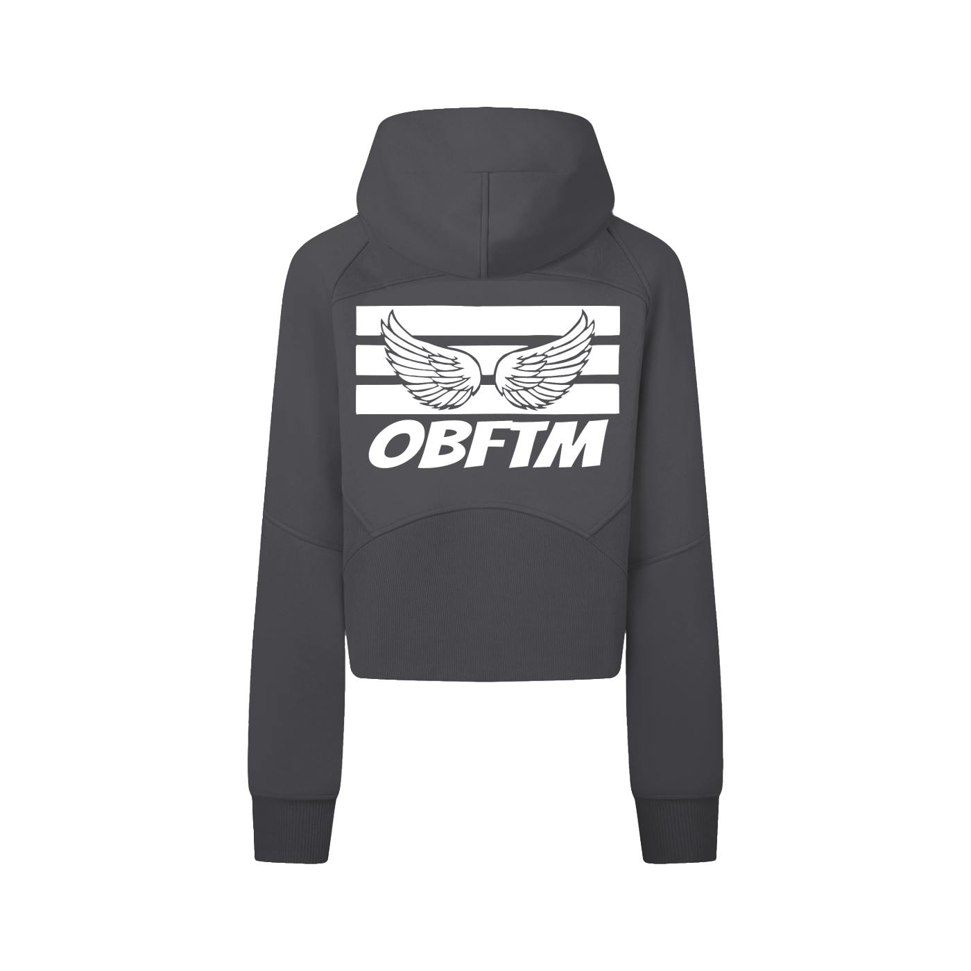 Cropped Zip-Through Hoodie